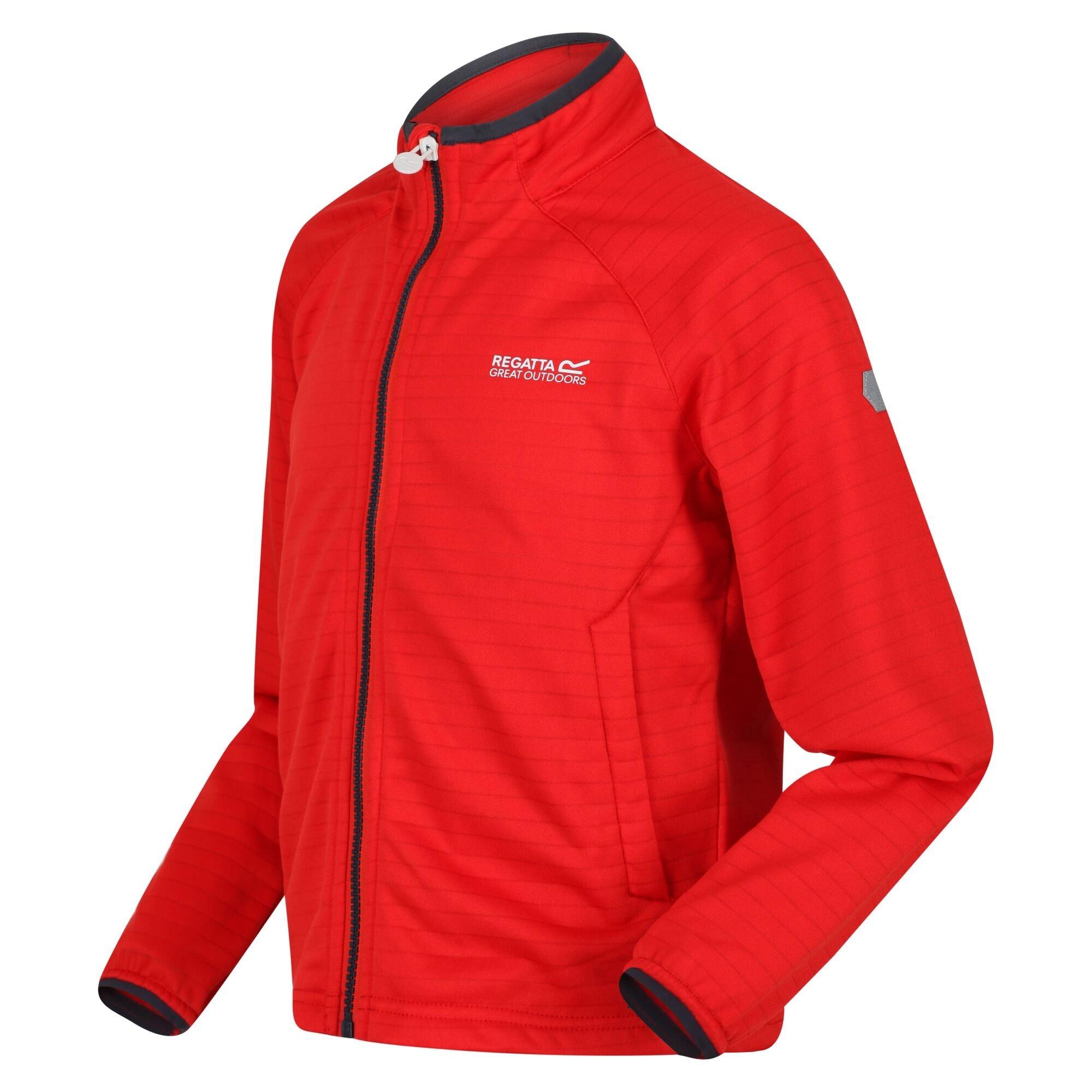 Fiery Red - Regatta - Unisex Kids Highton Lite II Stretch Reflective Softshell Jacket - 1