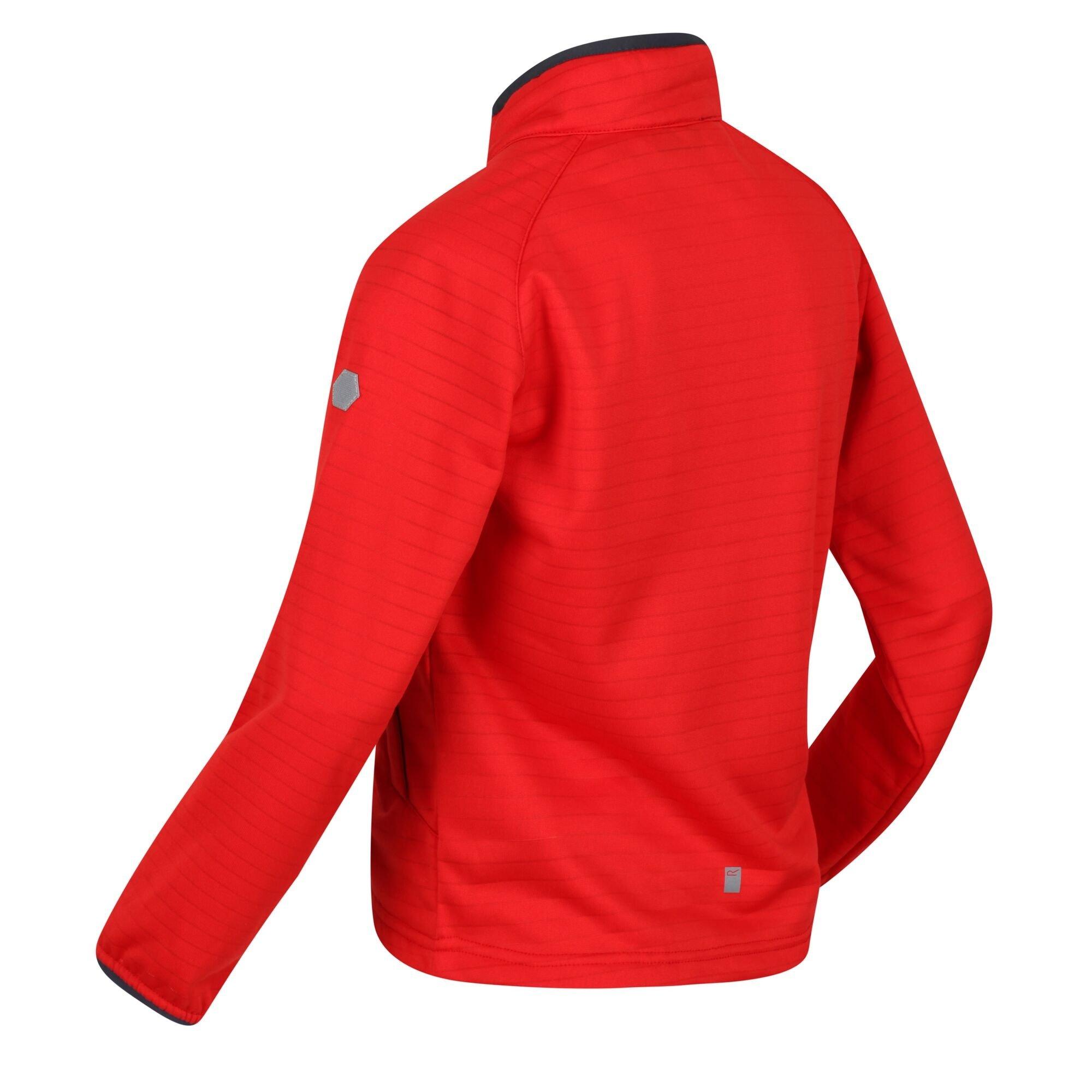 Fiery Red - Regatta - Unisex Kids Highton Lite II Stretch Reflective Softshell Jacket - 4