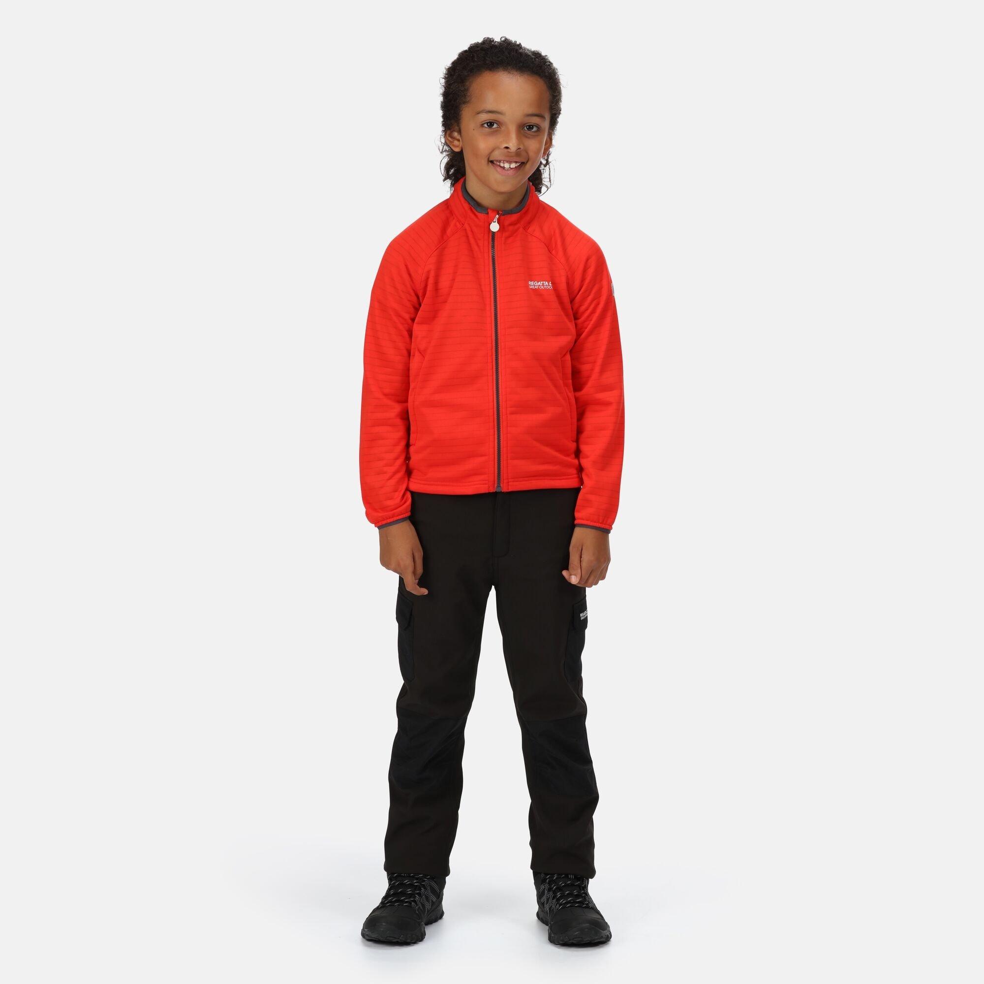 Fiery Red - Regatta - Unisex Kids Highton Lite II Stretch Reflective Softshell Jacket - 8