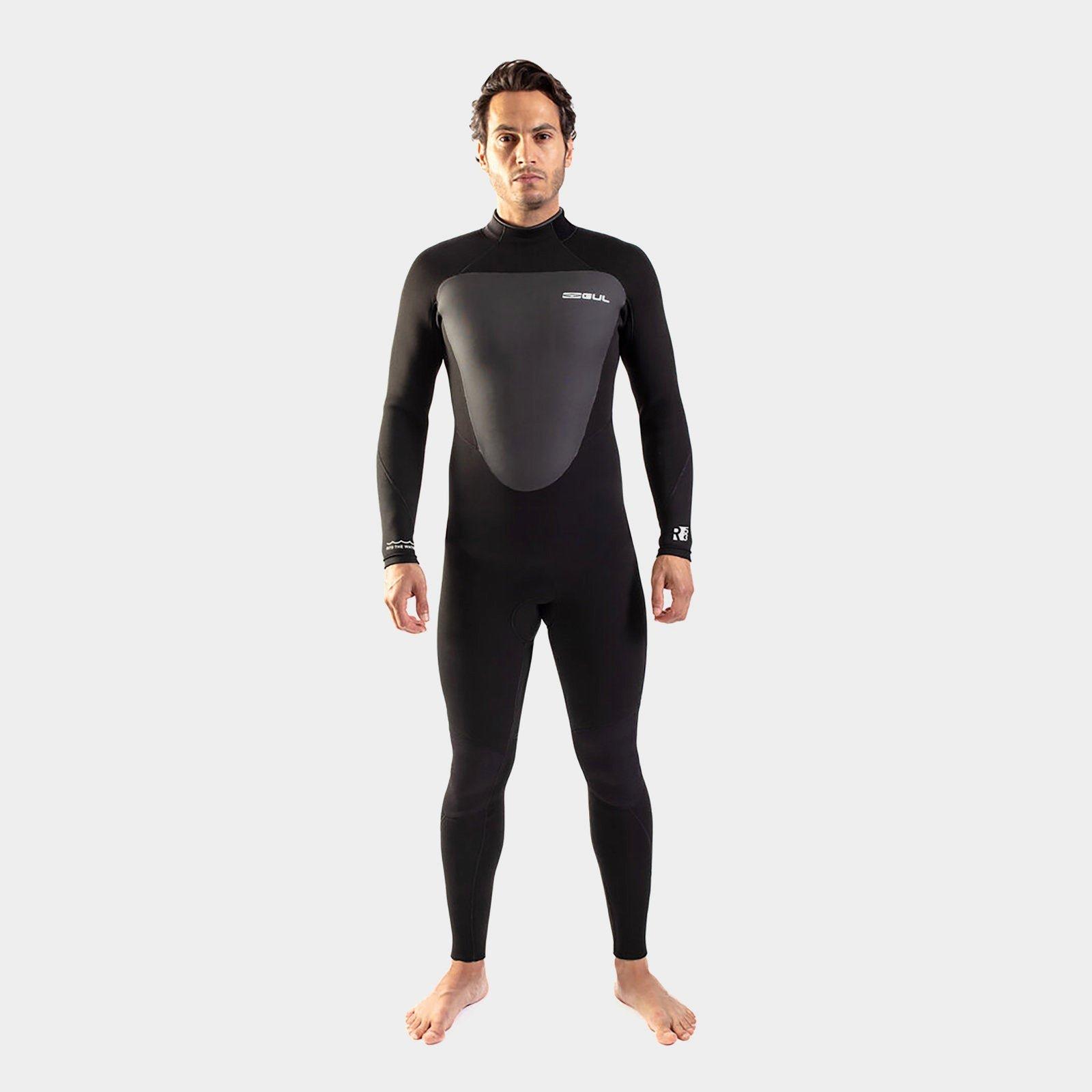 Black - Gul - RESPONSE 5/3MM BLINDSTITCHED MENS FULL WETSUIT - 1