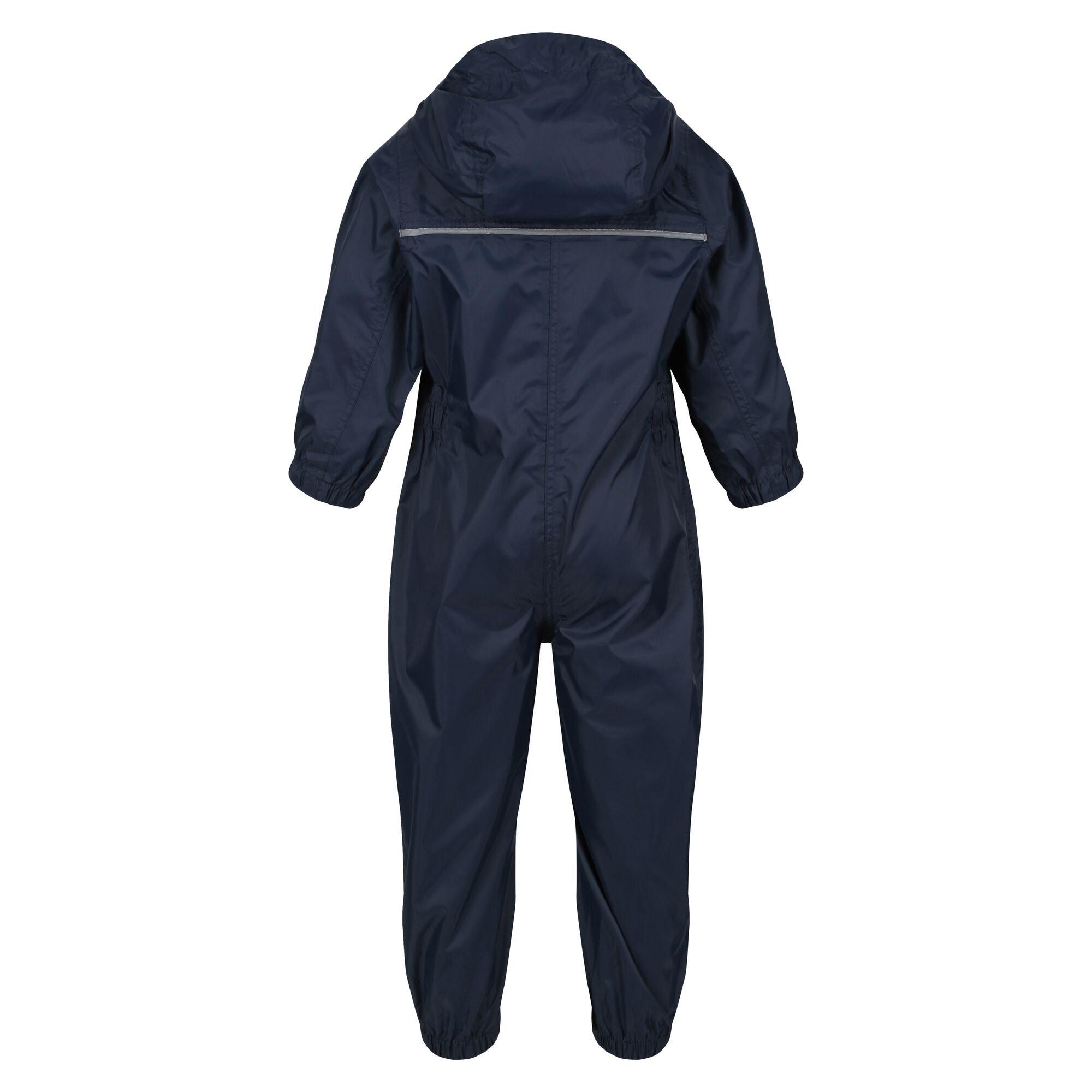 Navy - Regatta - Kids Puddle IV Waterproof All-in-One Suit - 2