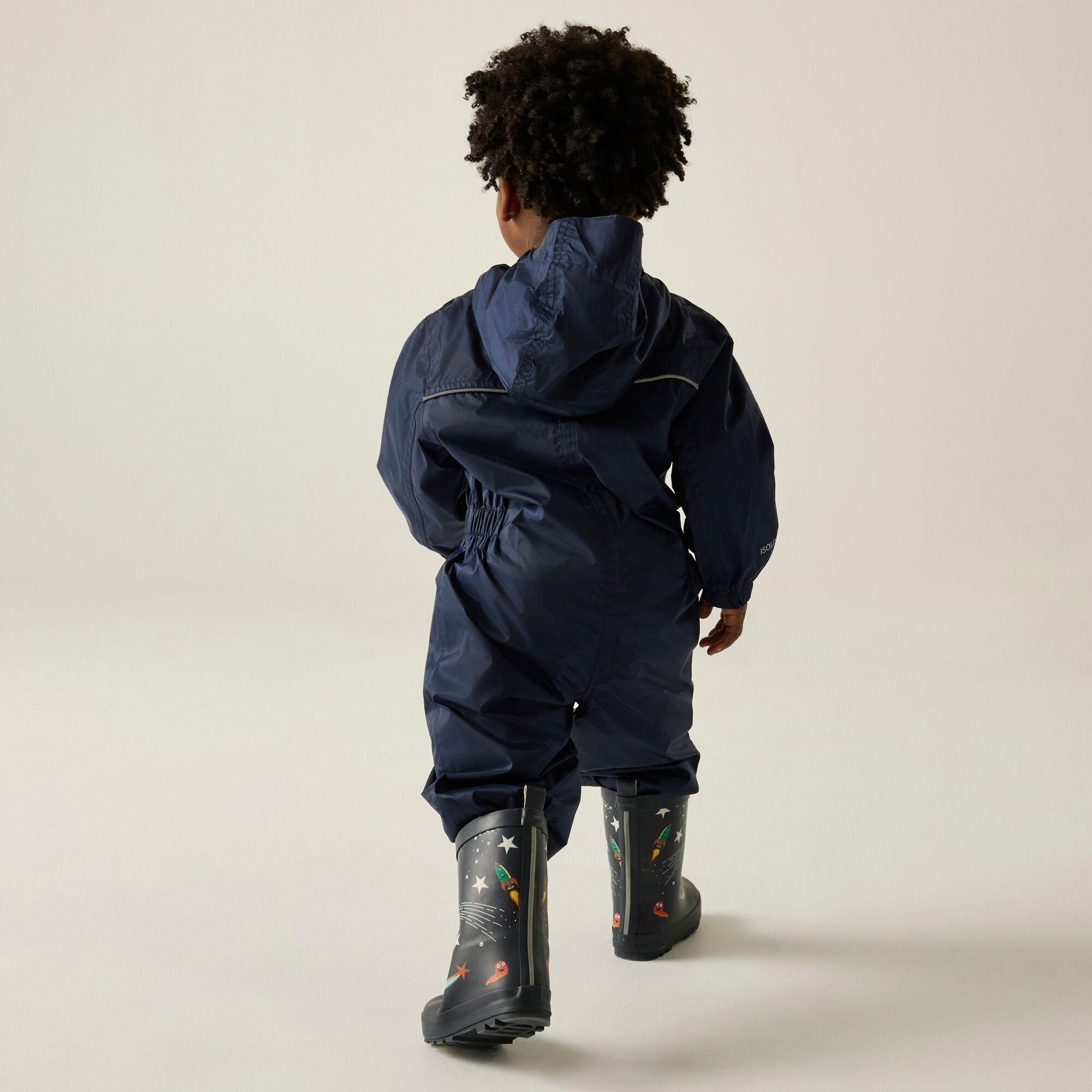 Navy - Regatta - Kids Puddle IV Waterproof All-in-One Suit - 4