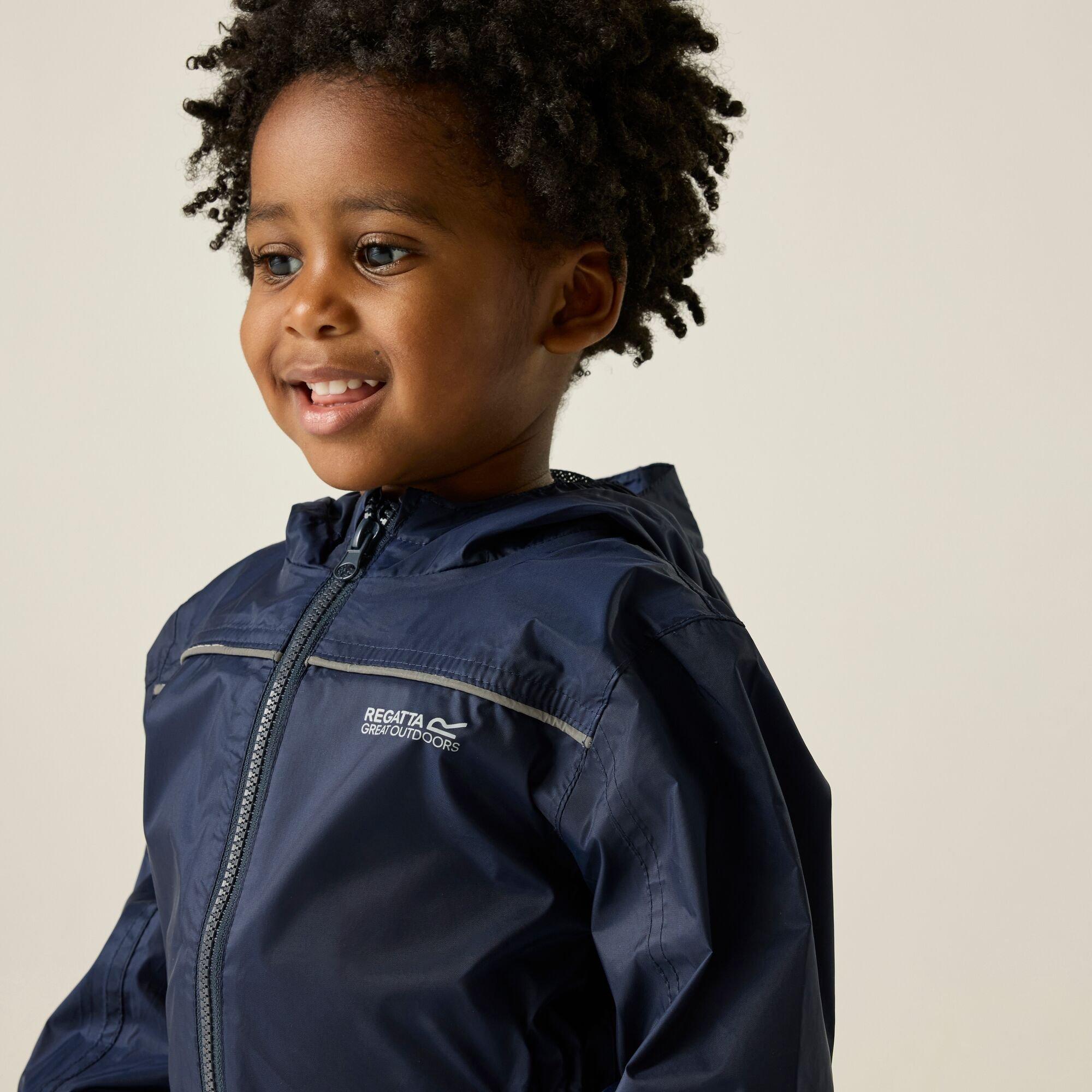 Navy - Regatta - Kids Puddle IV Waterproof All-in-One Suit - 5