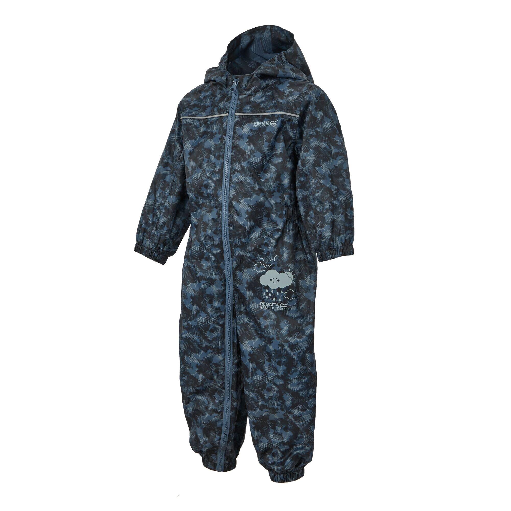 China Blue Scra - Regatta - Kids Puddle IV Waterproof All-in-One Suit - 3