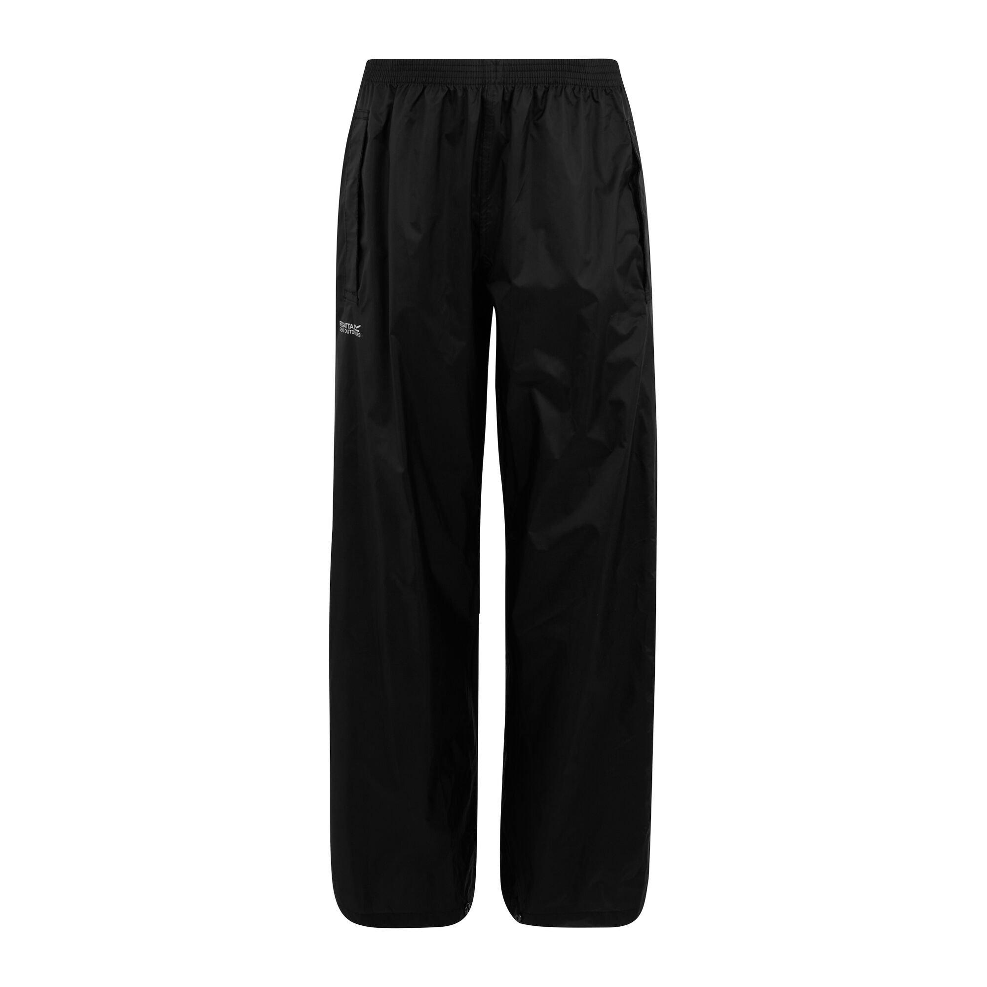 Black - Regatta - Kids Pack It Waterproof Overtrousers - 1