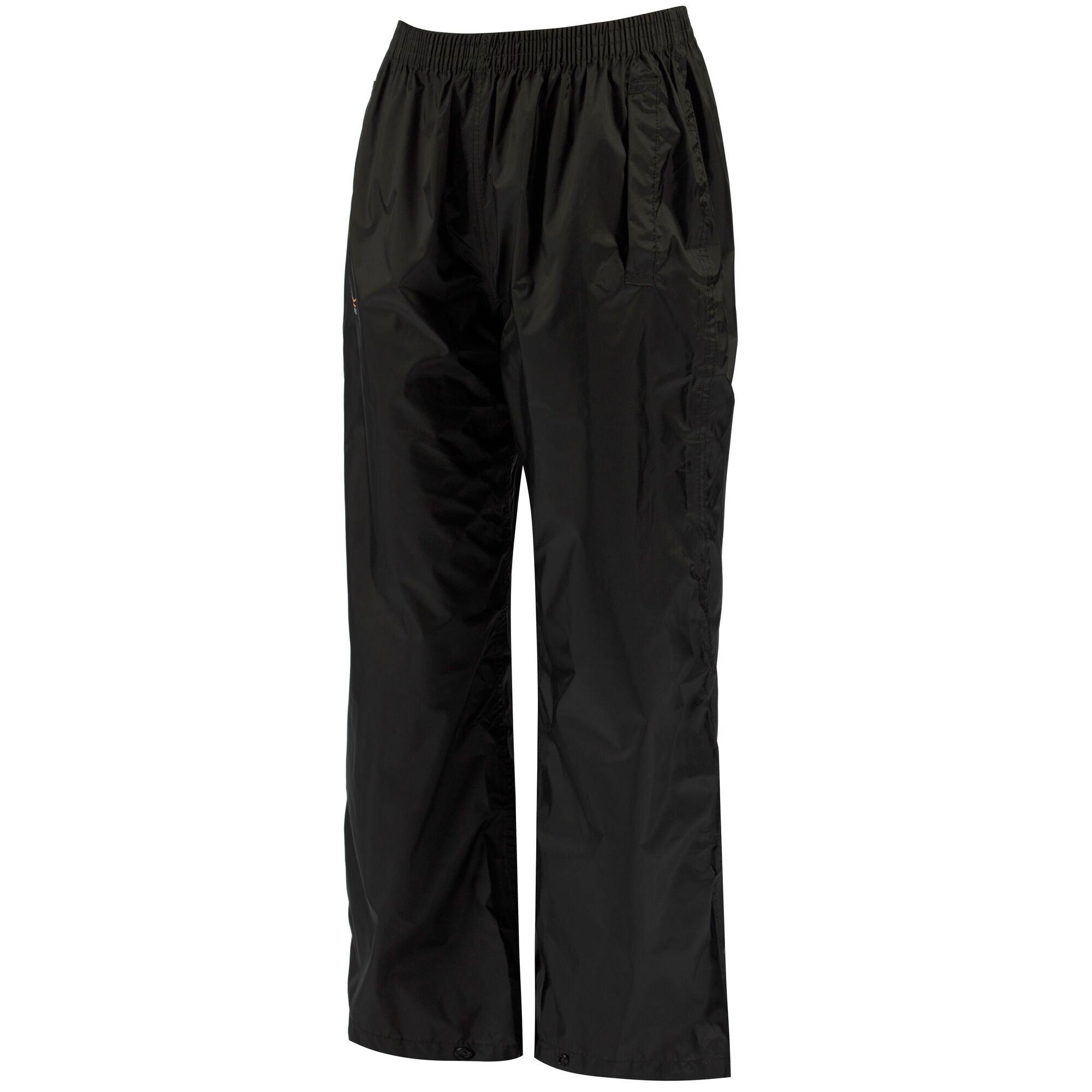 Black - Regatta - Kids Pack It Waterproof Overtrousers - 9