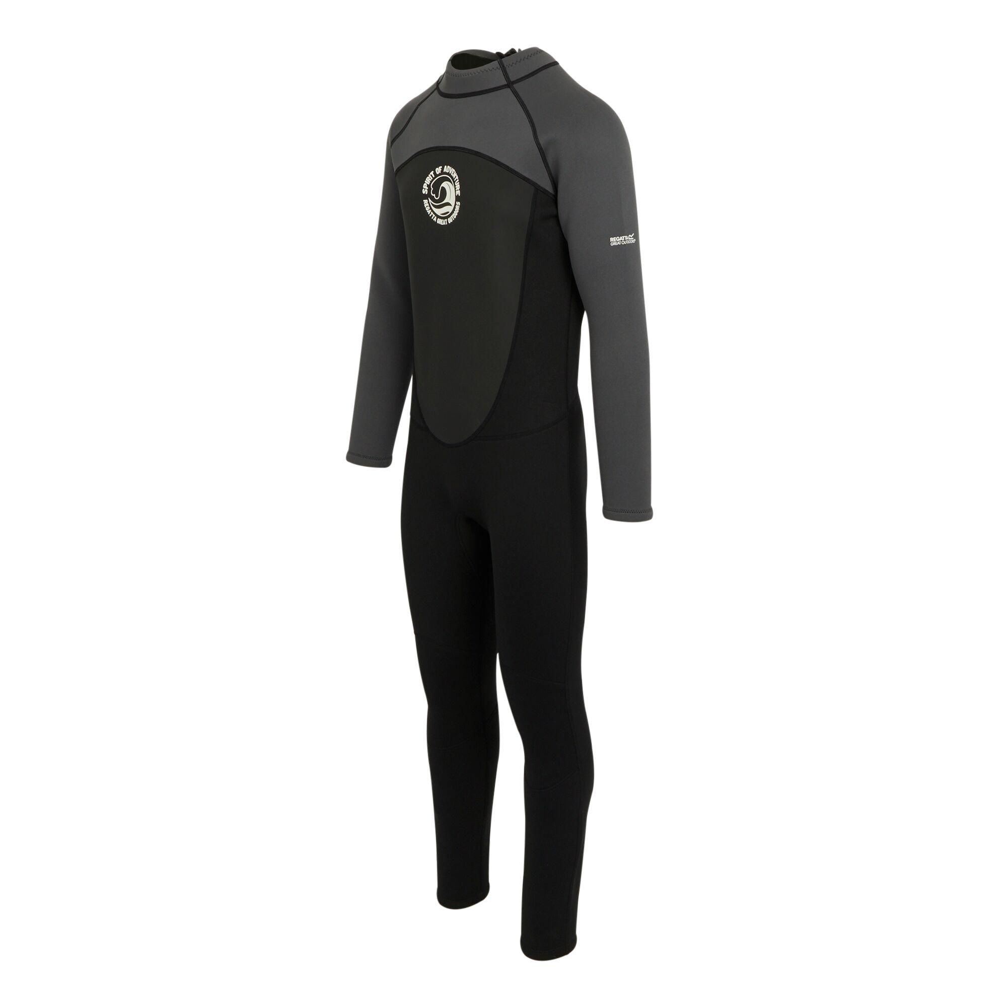 Black/Dark Grey - Regatta - Men's Full Wetsuit - 11