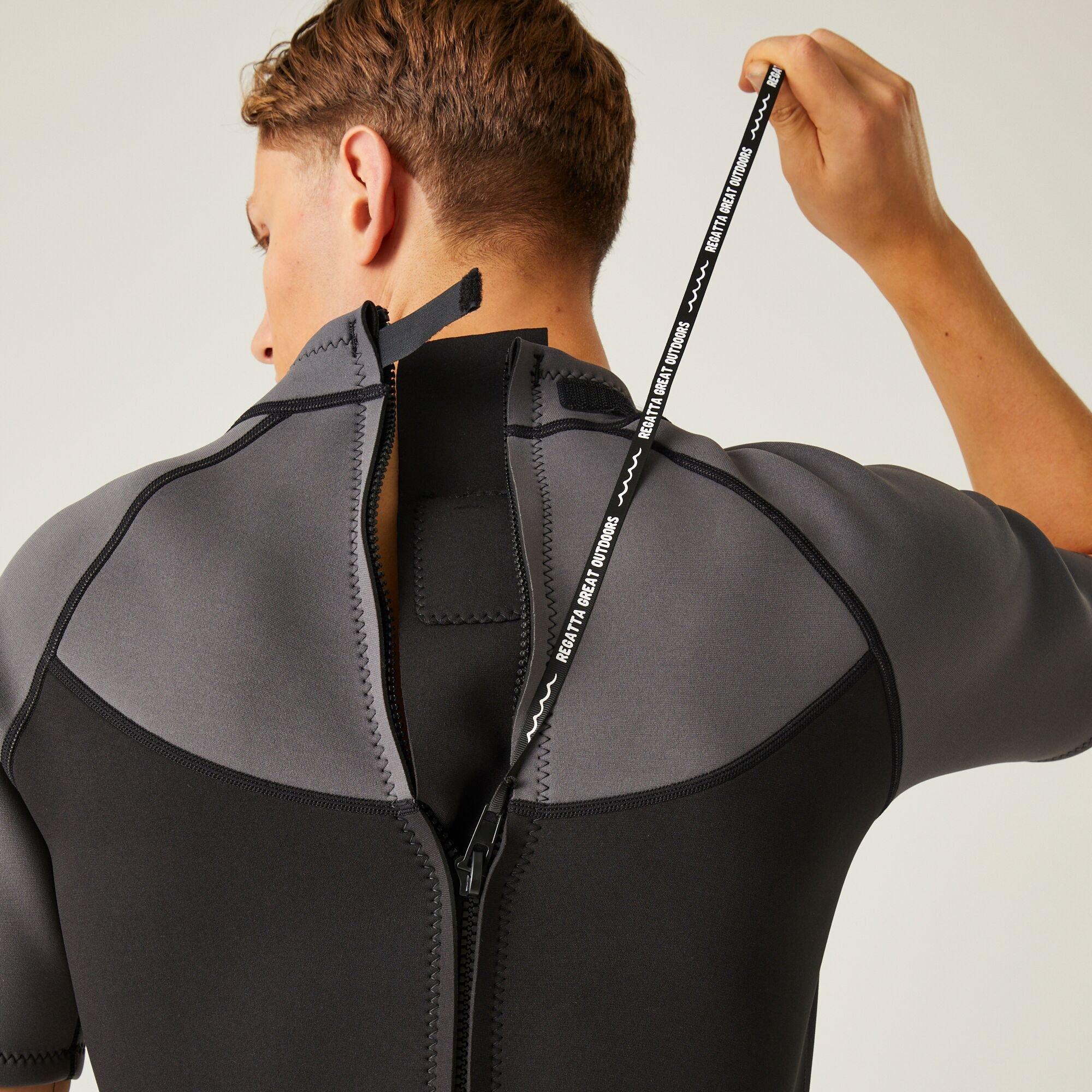 Black/Dark Grey - Regatta - Men's Full Wetsuit - 6