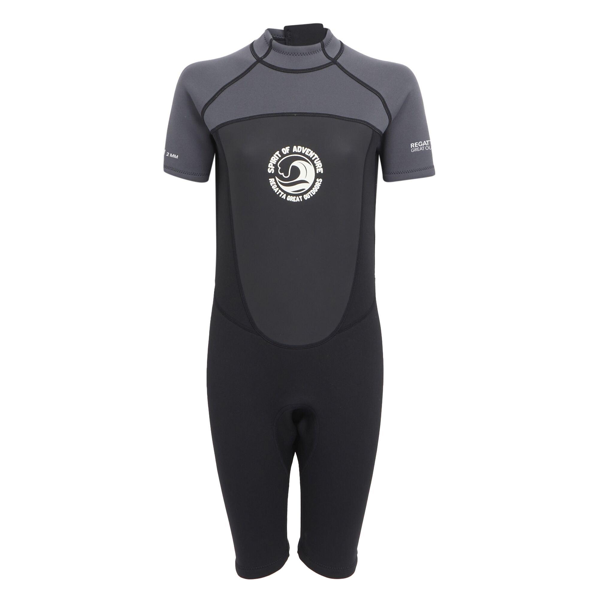 Dark Grey/Black - Regatta - Womens Shorty Full Wetsuit - 1