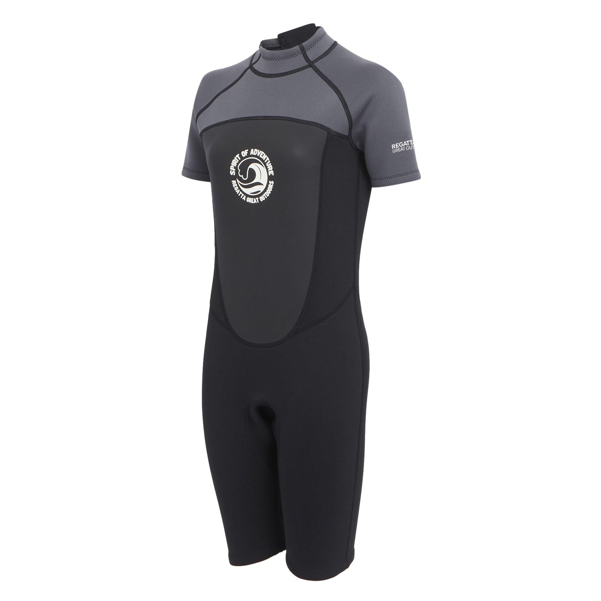 Dark Grey/Black - Regatta - Womens Shorty Full Wetsuit - 8