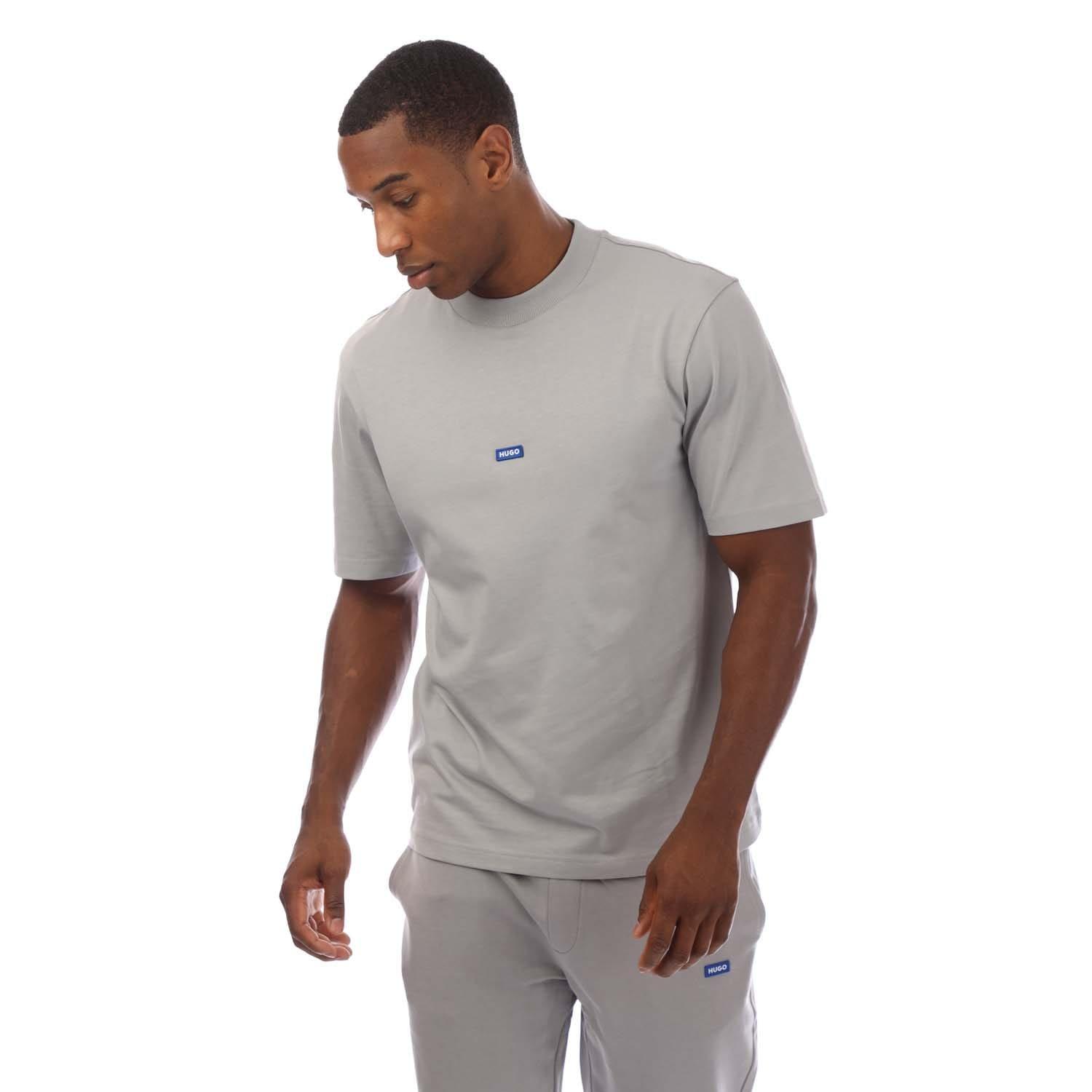 Grey - Hugo - Nieros Logo Patch T-Shirt - 1