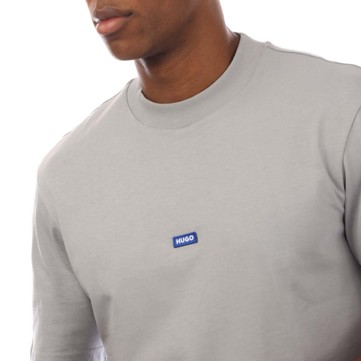 Grey - Hugo - Nieros Logo Patch T-Shirt - 3