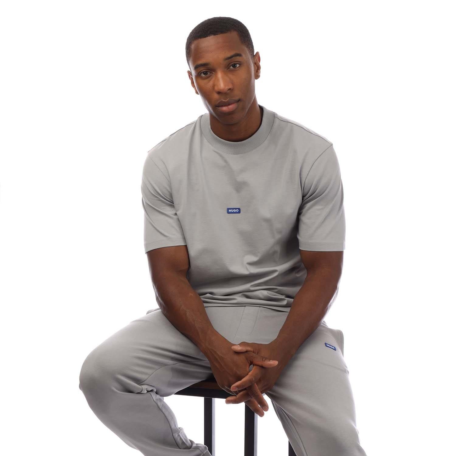 Grey - Hugo - Nieros Logo Patch T-Shirt - 4