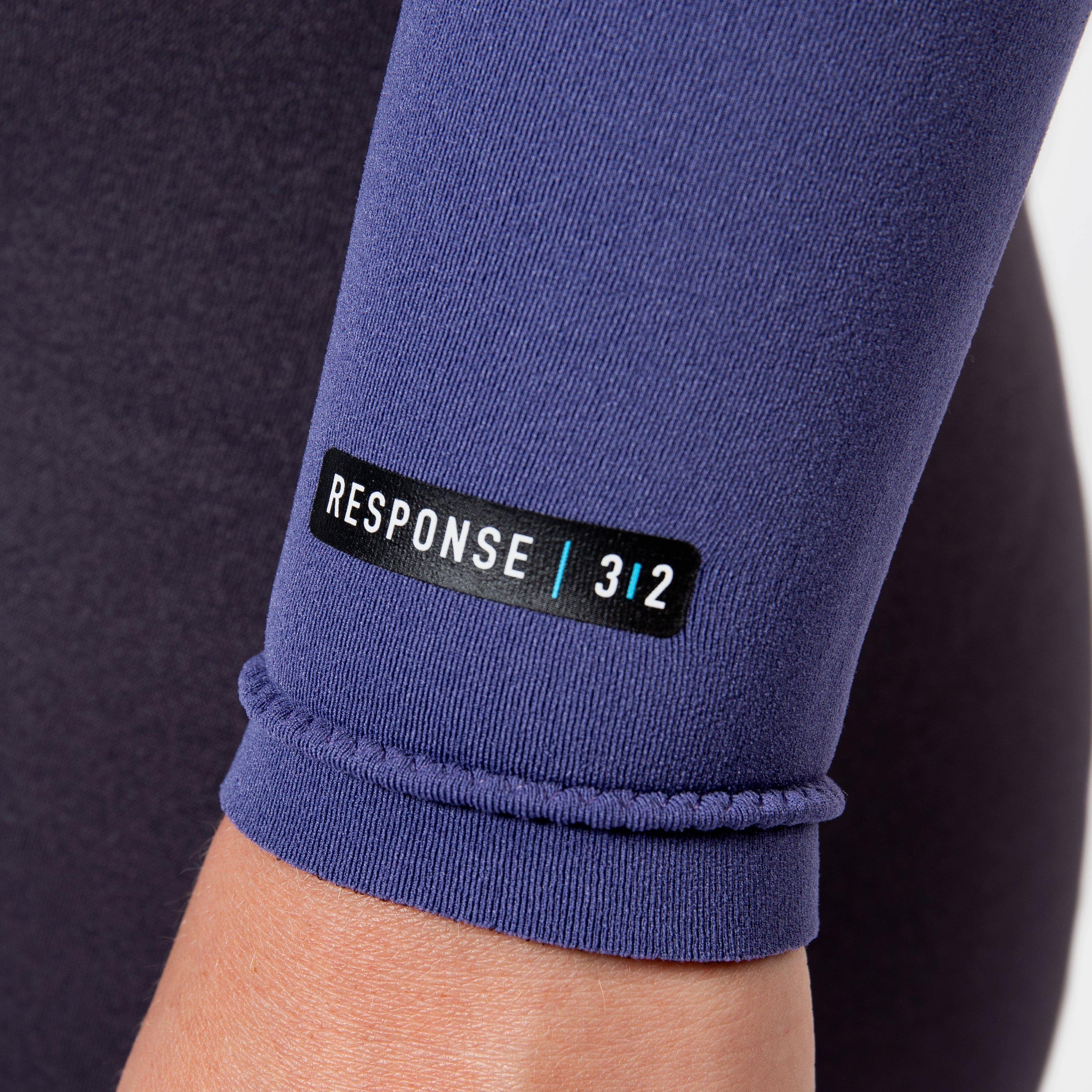 Grey/Blue - Gul - RESPONSE 32 WOMENS FLATLOCK NATUR FULL WETSUIT - 3