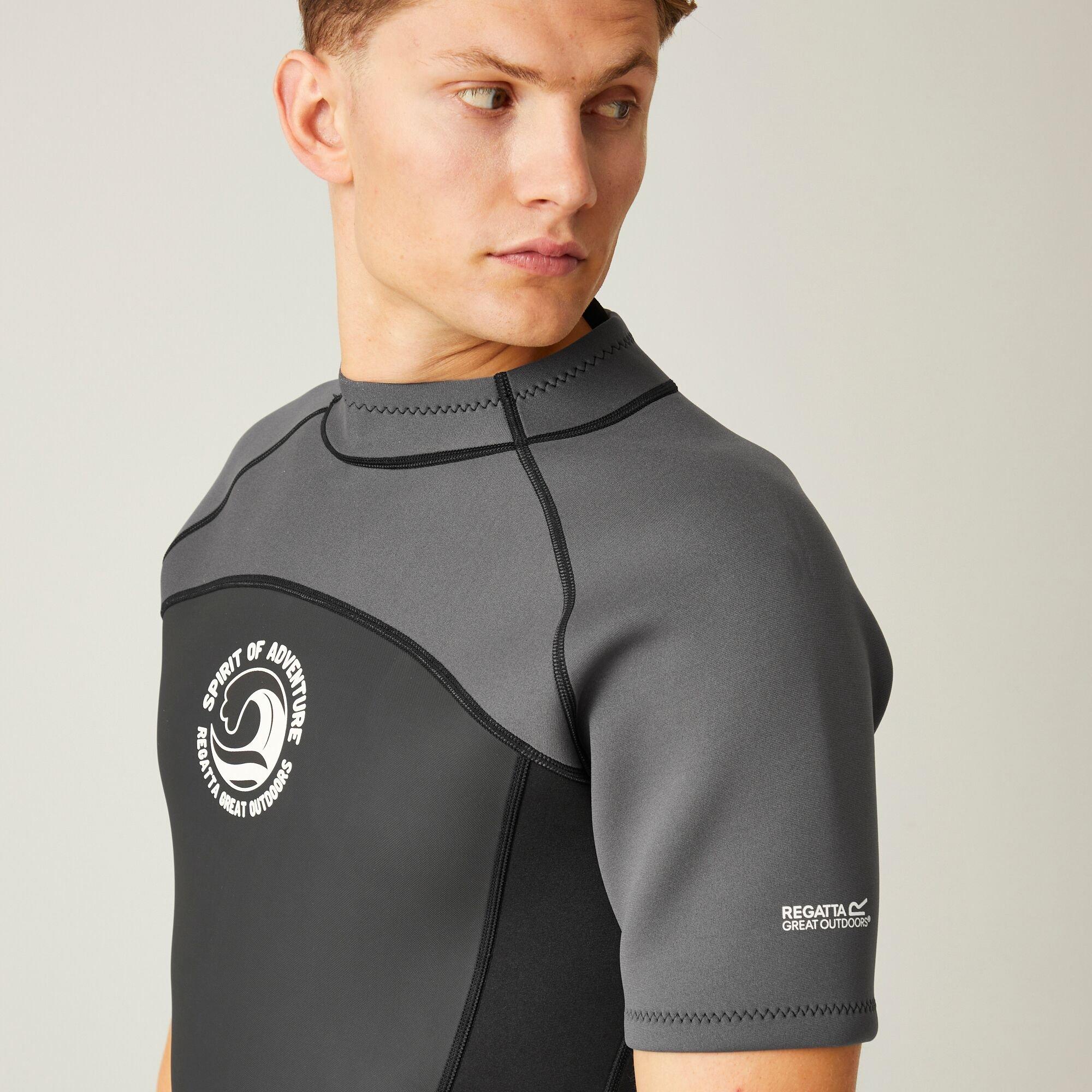 Black/Dark Grey - Regatta - Men's Wetsuit Shorties - 4
