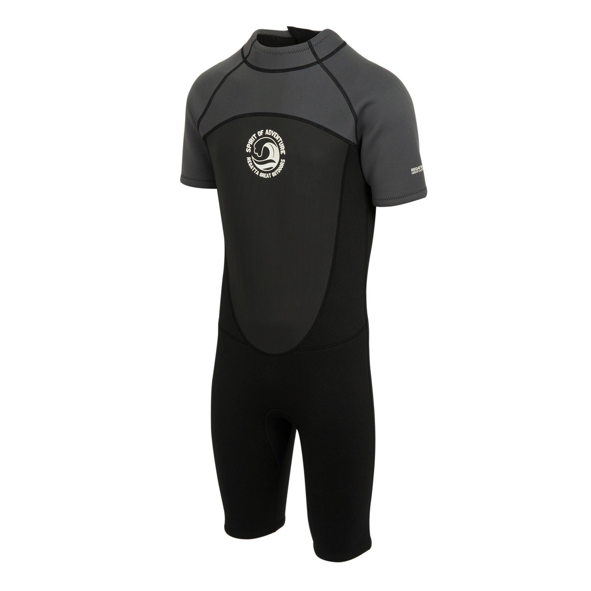 Black/Dark Grey - Regatta - Men's Wetsuit Shorties - 8