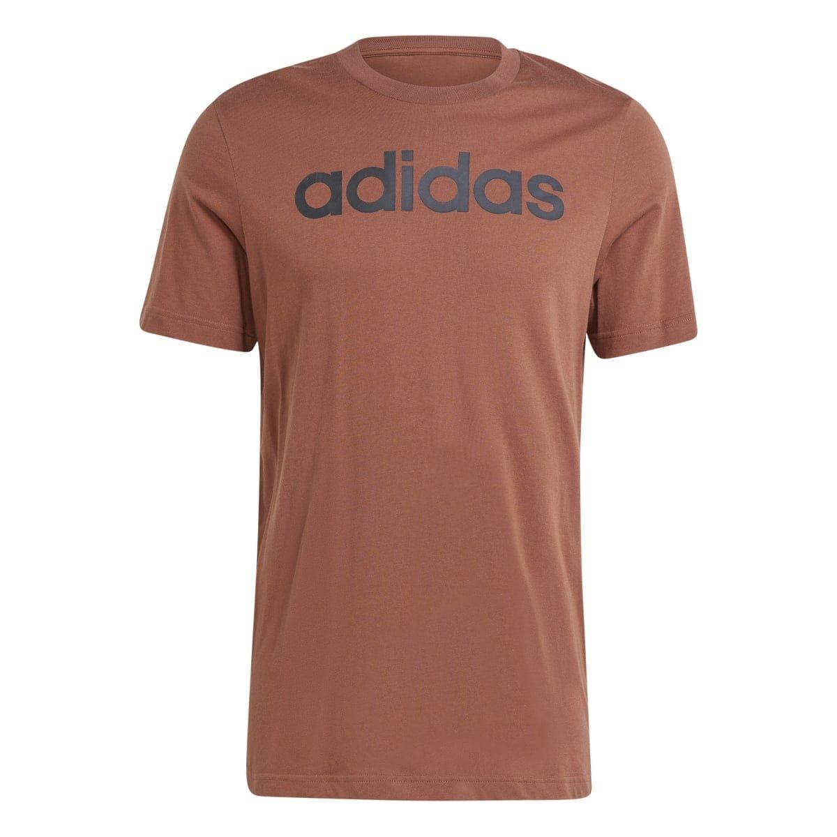 Marron - adidas - Essentials Linear Embroidered Logo T-Shirt - 1