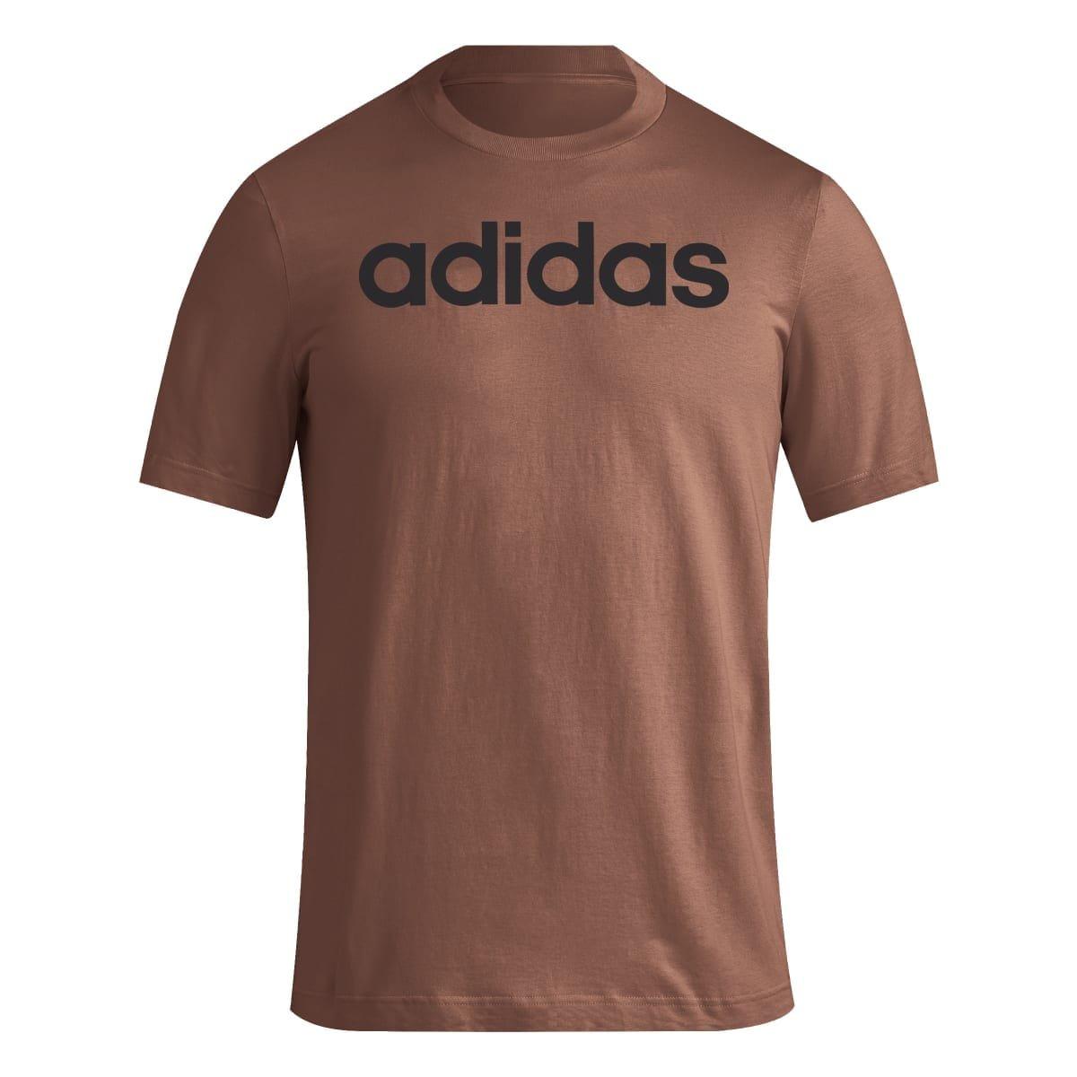 Marron - adidas - Essentials Linear Embroidered Logo T-Shirt - 2