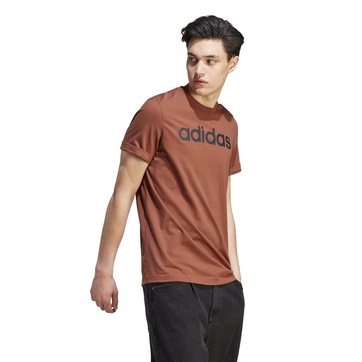Marron - adidas - Essentials Linear Embroidered Logo T-Shirt - 7