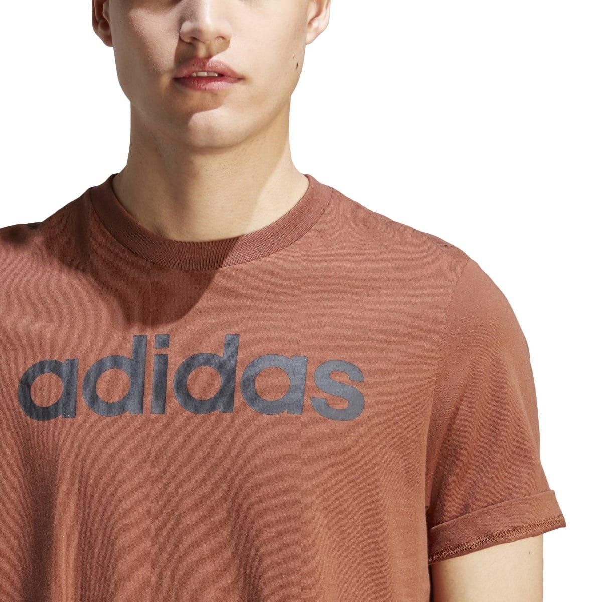 Marron - adidas - Essentials Linear Embroidered Logo T-Shirt - 8