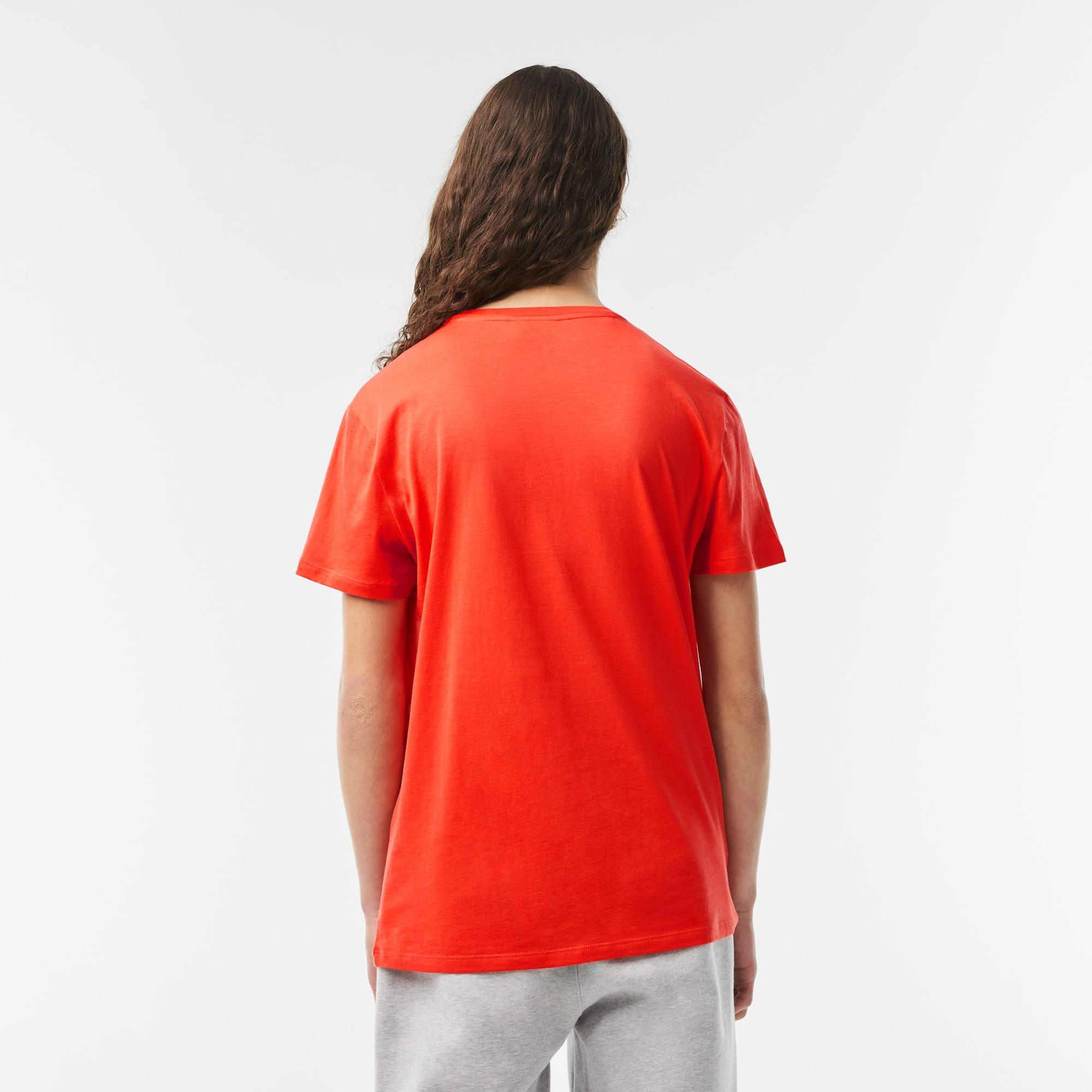 Orange - Lacoste - Cotton Pima T-Shirt - 2