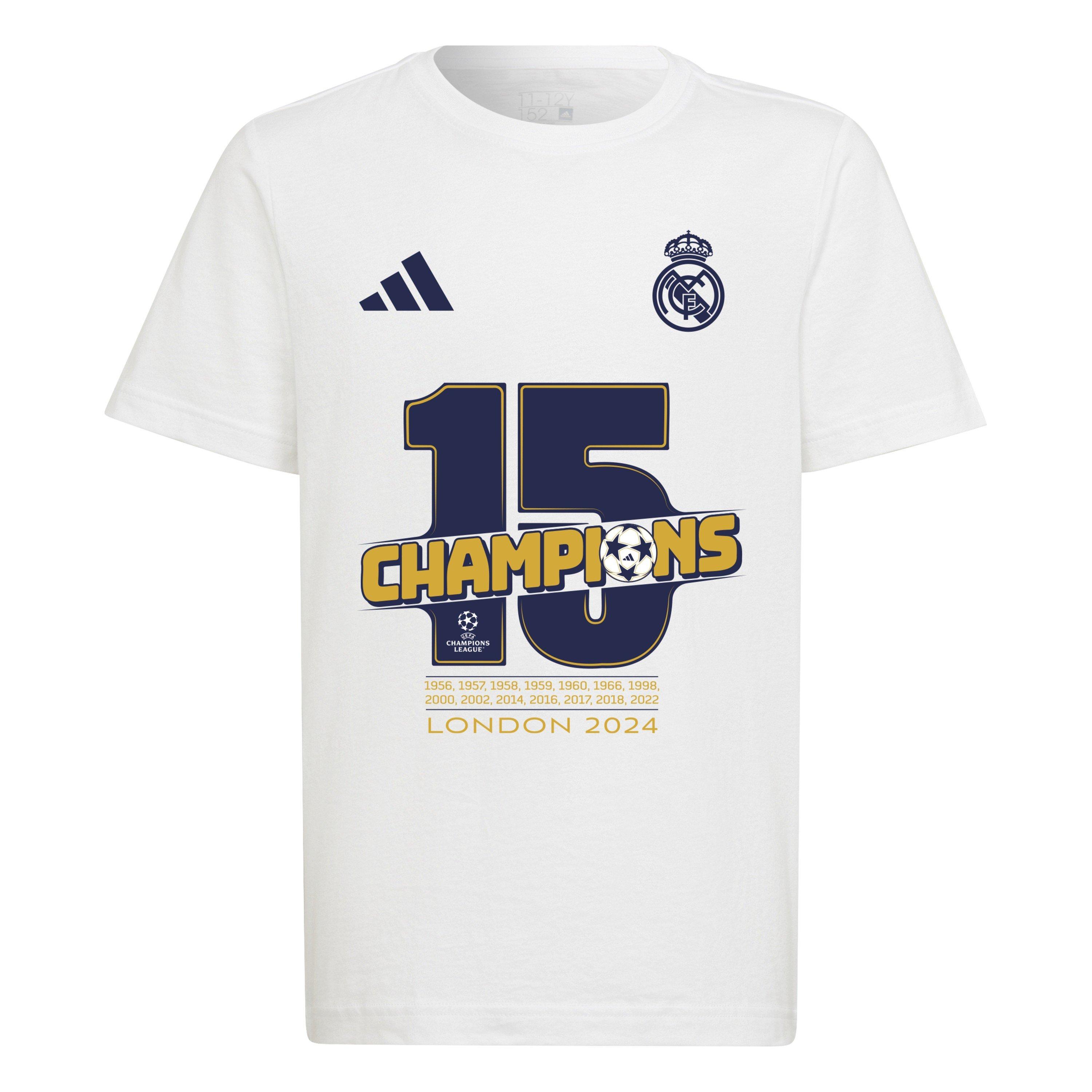 White - adidas - Kids' Real Madrid Licensed Short Sleeve T-Shirt - 1