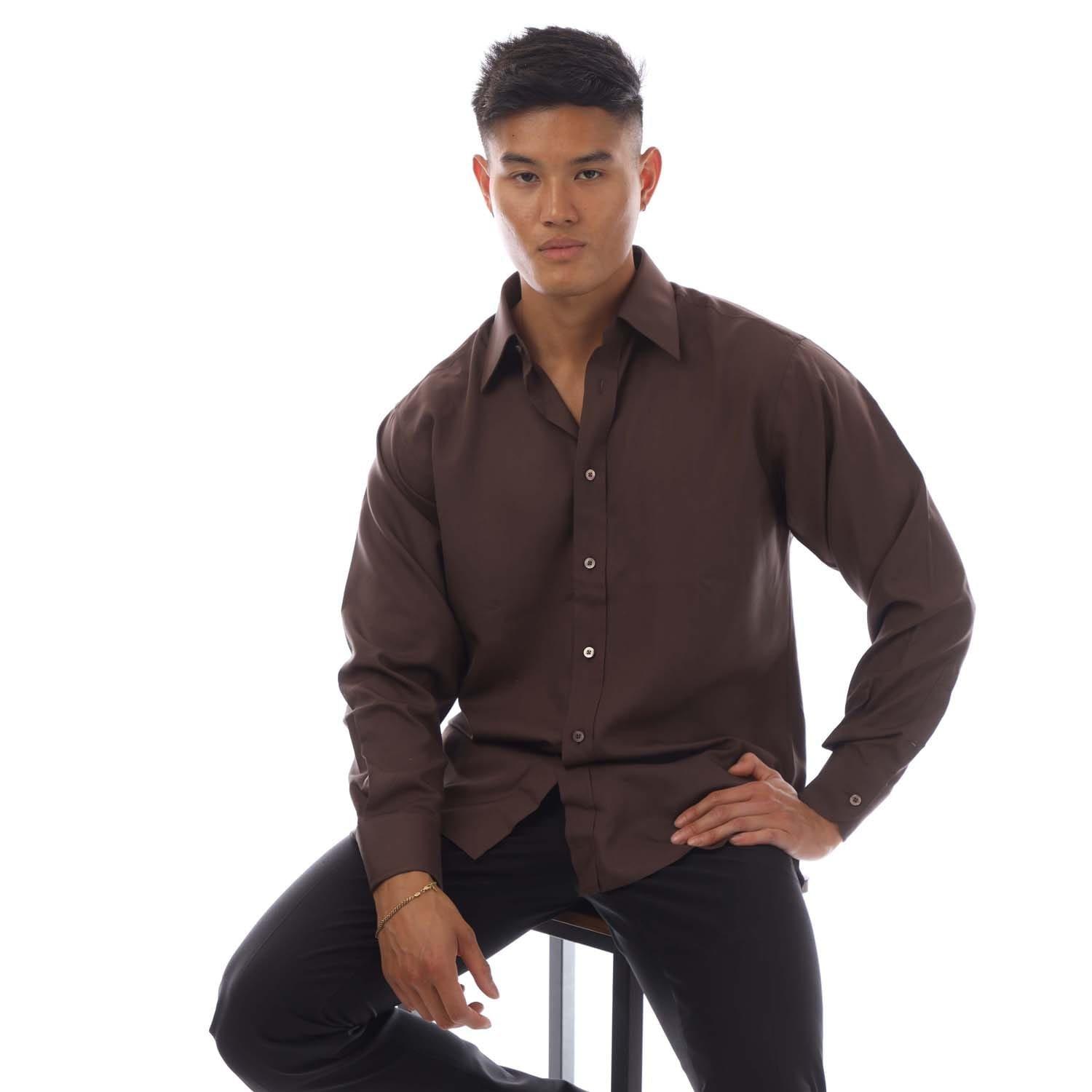 Brown - Tom Ford - Long Sleeve Dress Shirt - 4