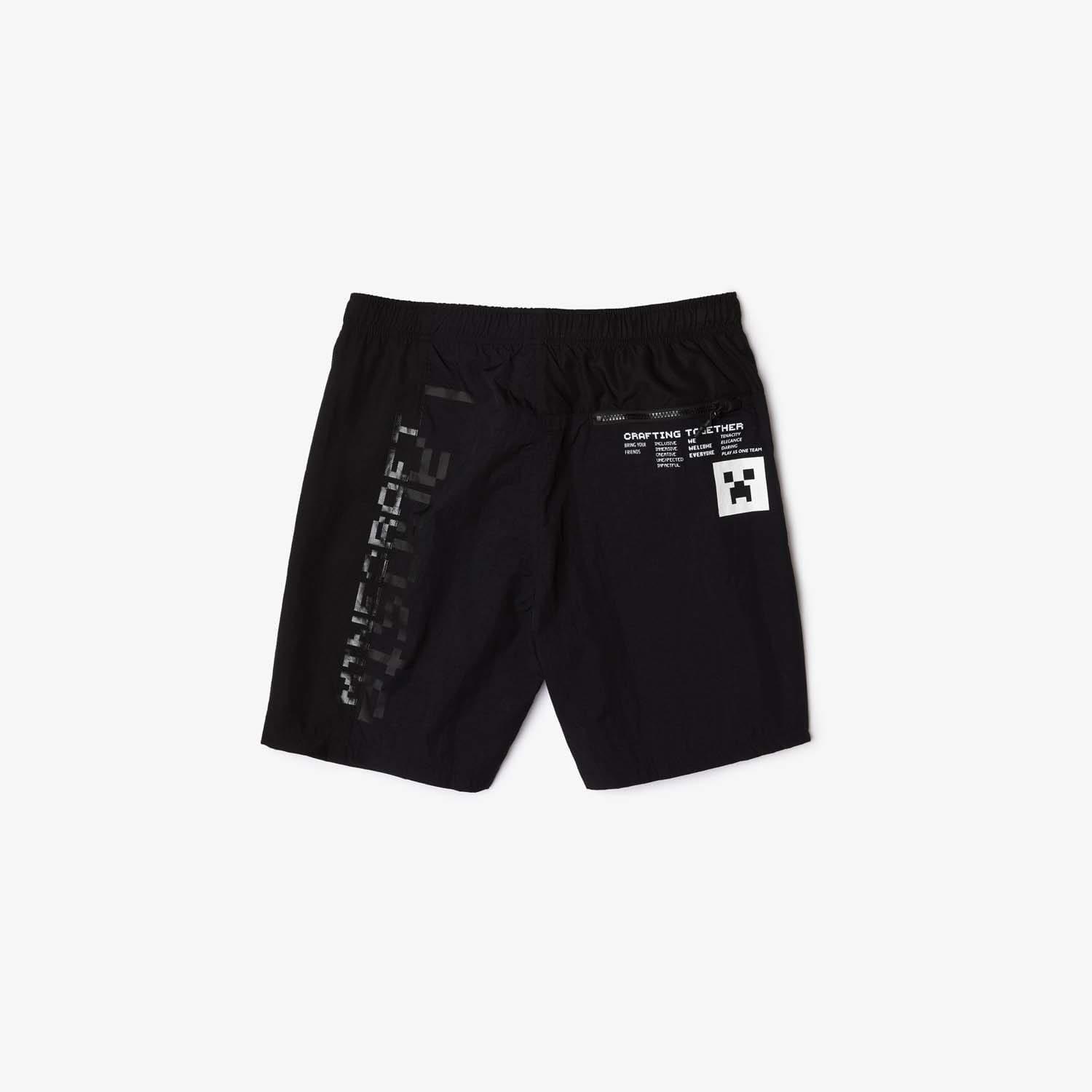 Black - Lacoste - Lacoste x Minecraft Nylon Bermuda Shorts - 2