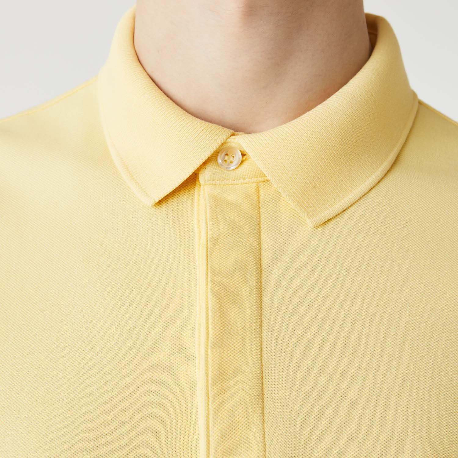 Yellow - Lacoste - Regular Fit Paris Stretch Piqu¿ Polo Shirt - 2