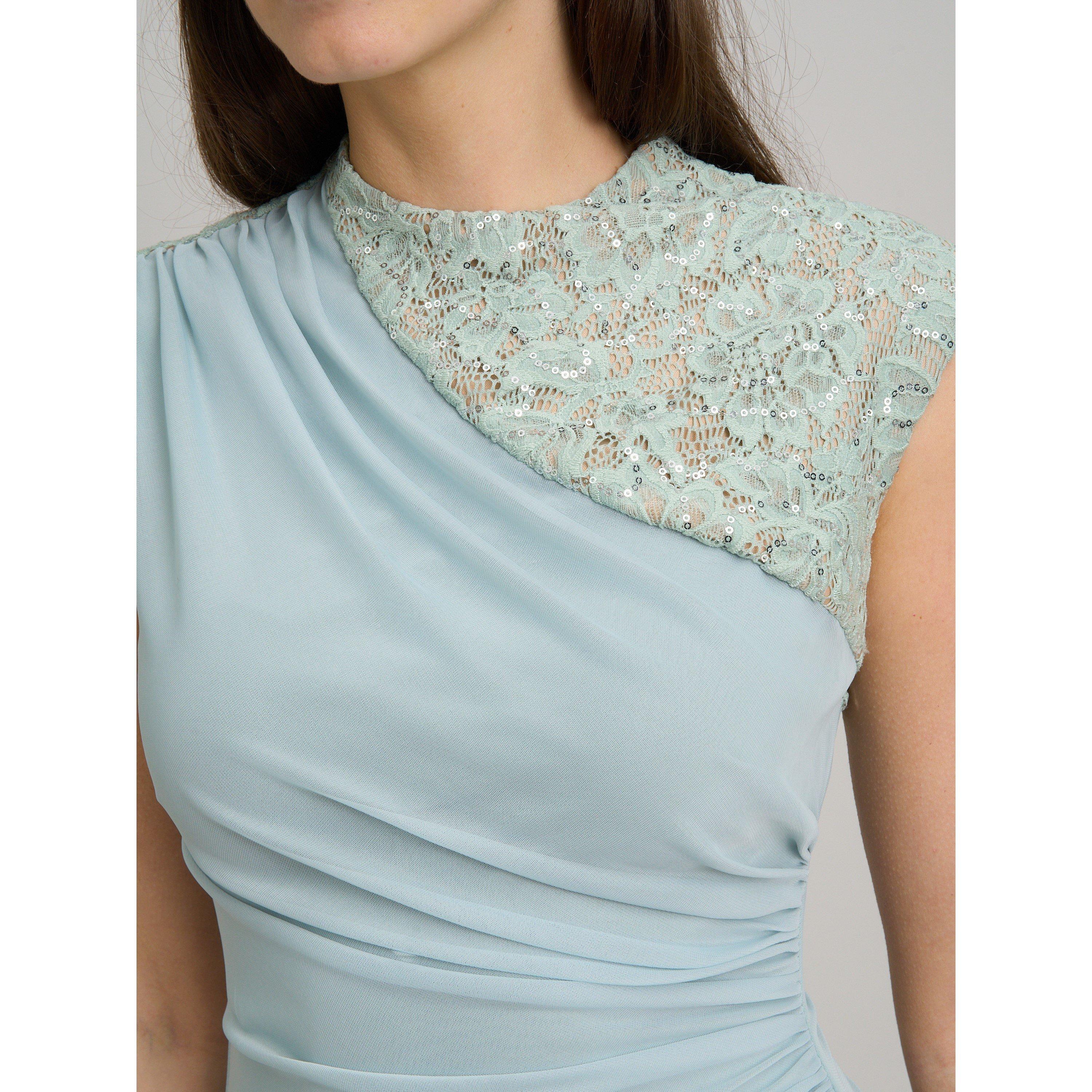 Sage - Gina Bacconi - Carter Lace Detail Maxi Dress - 5