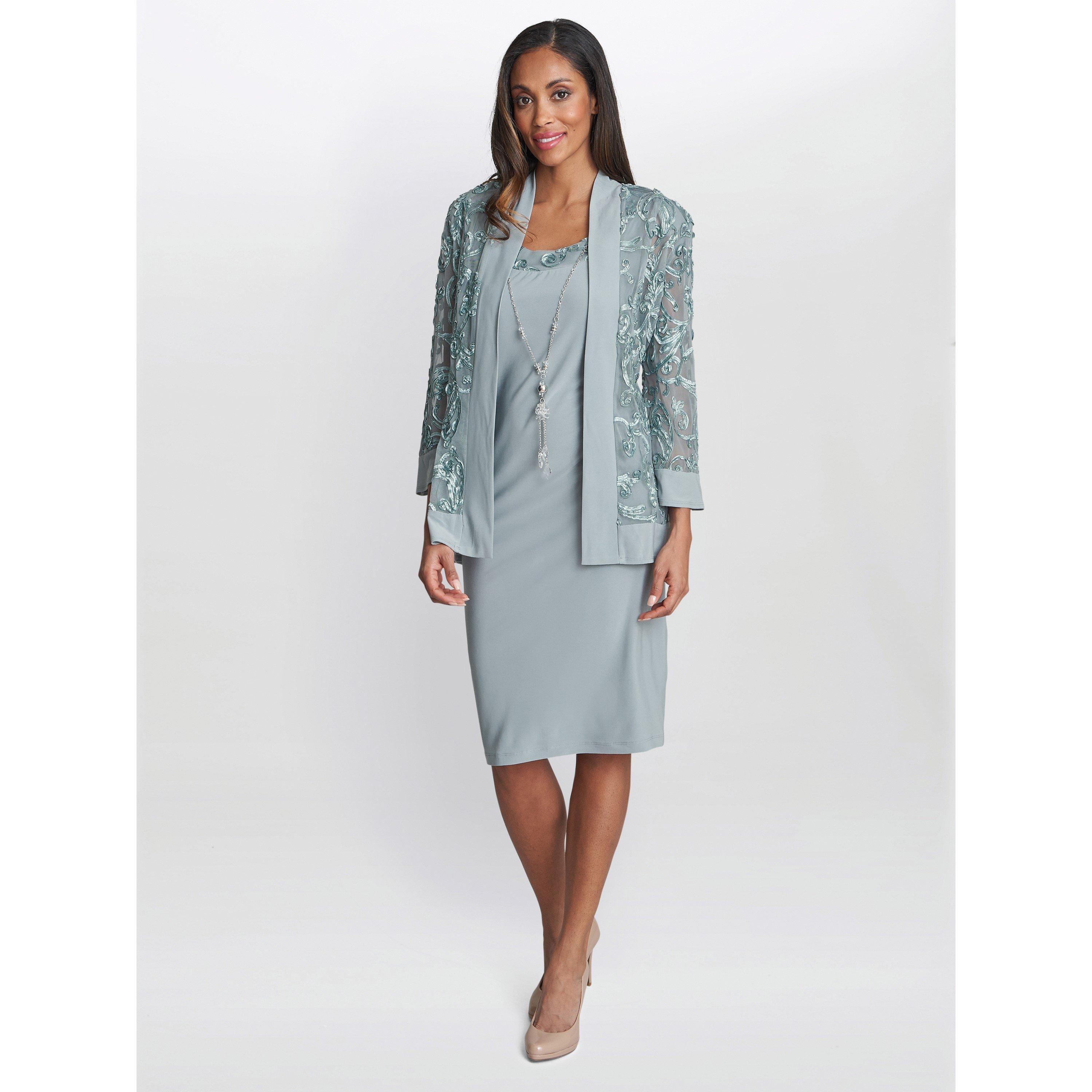 Sage - Gina Bacconi - Beverley Soutache Dress And Jacket - 3