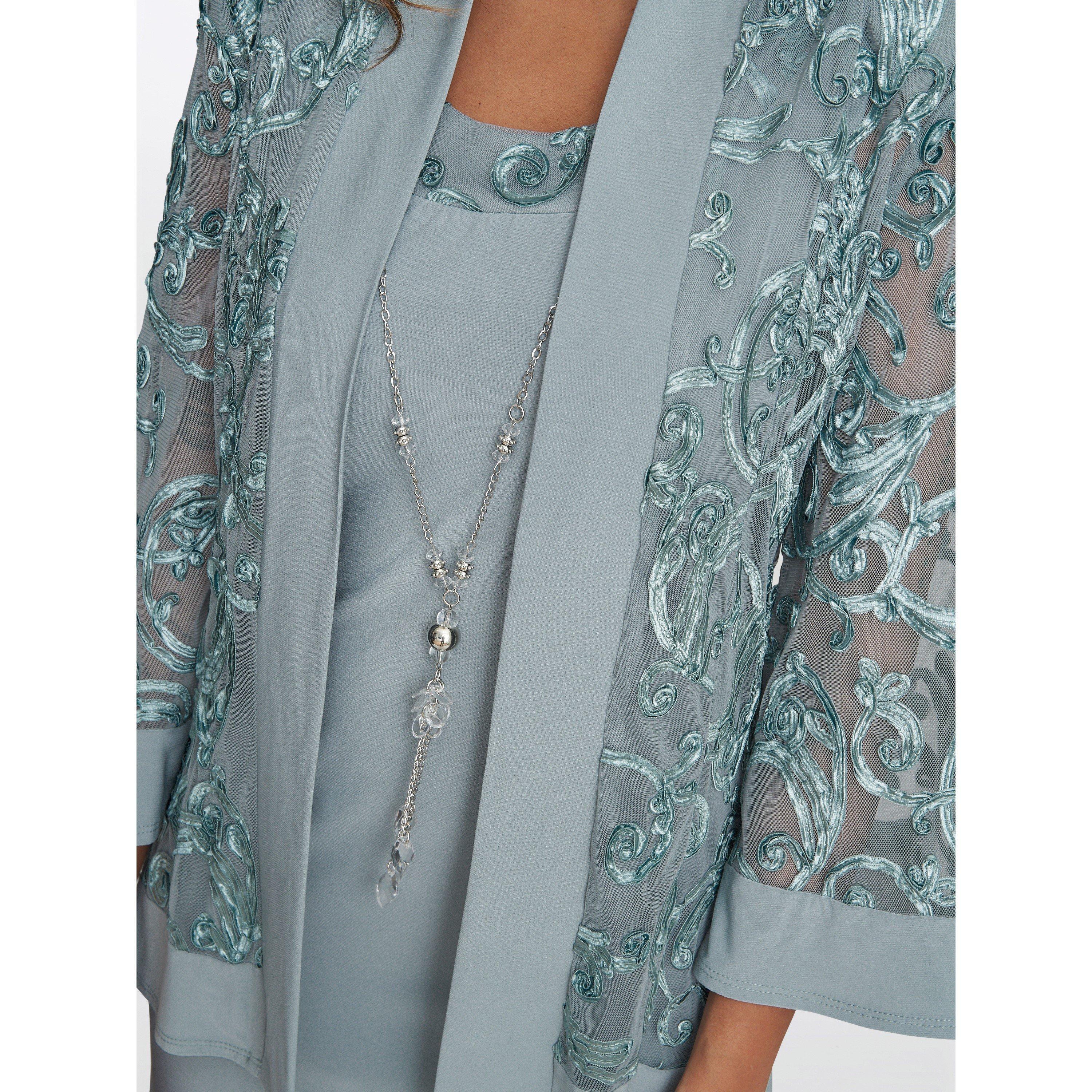 Sage - Gina Bacconi - Beverley Soutache Dress And Jacket - 4