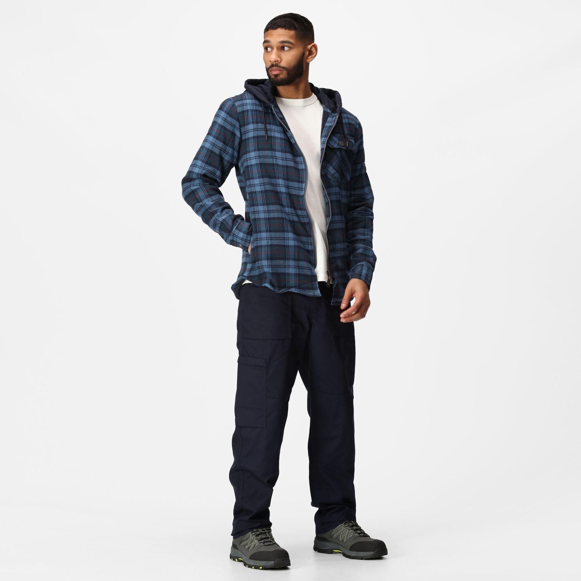 Navy Check - Regatta - Siege  Workwear Shirt  Jacket - 3