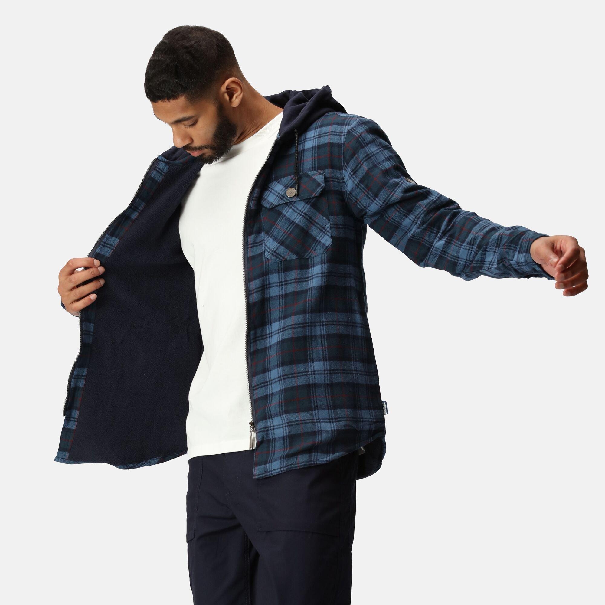 Navy Check - Regatta - Siege  Workwear Shirt  Jacket - 4