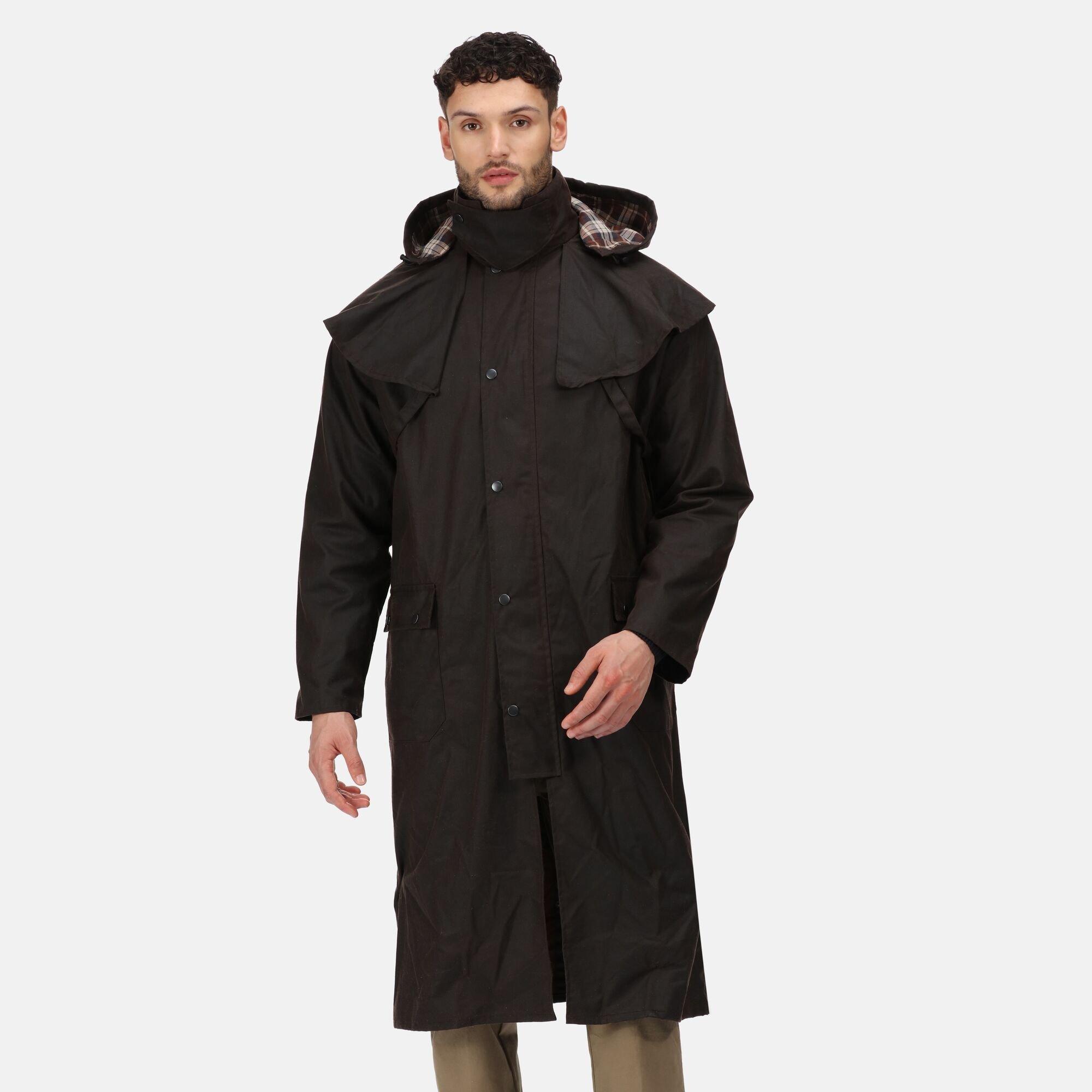 Brown - Regatta - Men's Cranbrook Wax Cotton Riding Quilted Jacket - 2