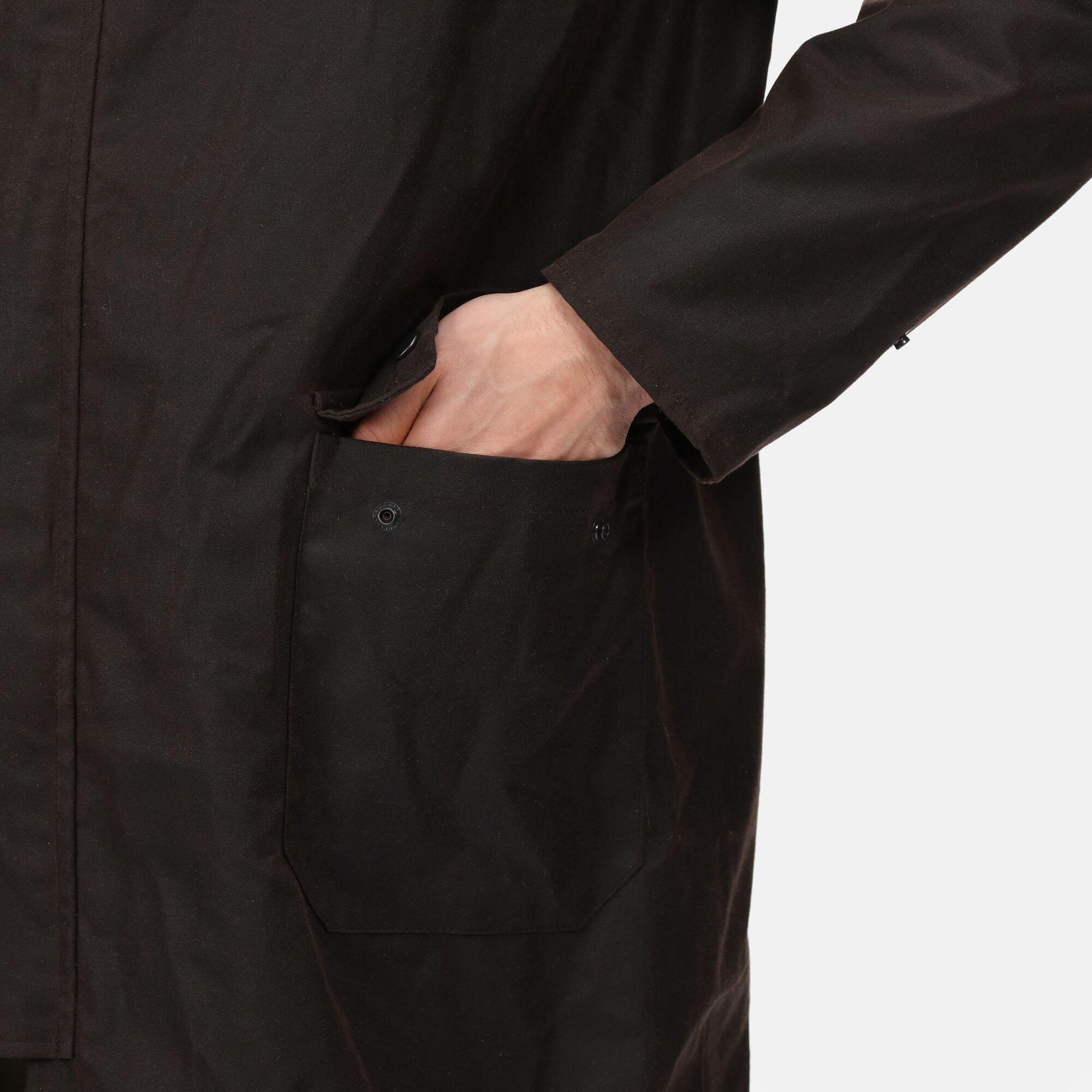 Brown - Regatta - Men's Cranbrook Wax Cotton Riding Quilted Jacket - 11