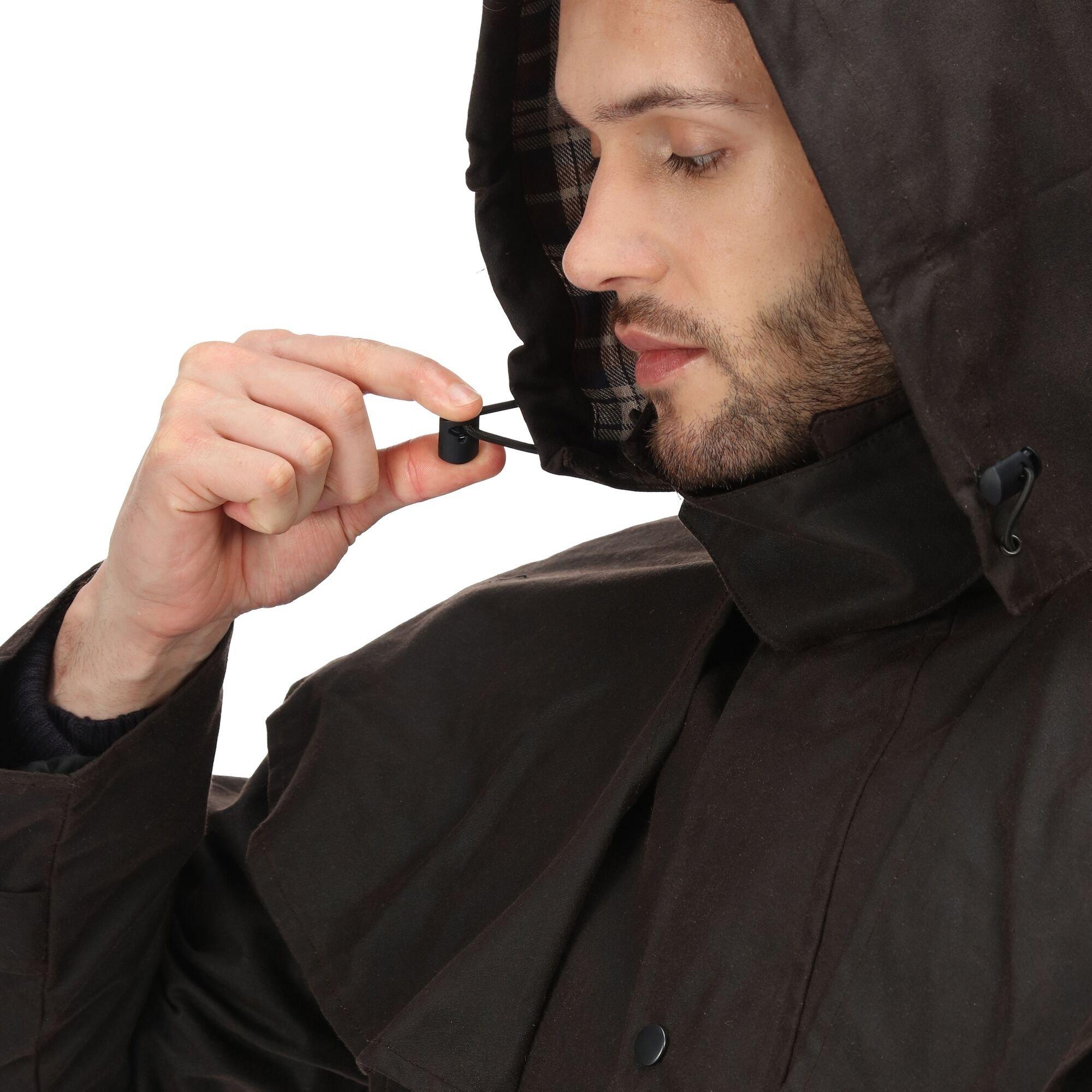 Brown - Regatta - Men's Cranbrook Wax Cotton Riding Quilted Jacket - 12