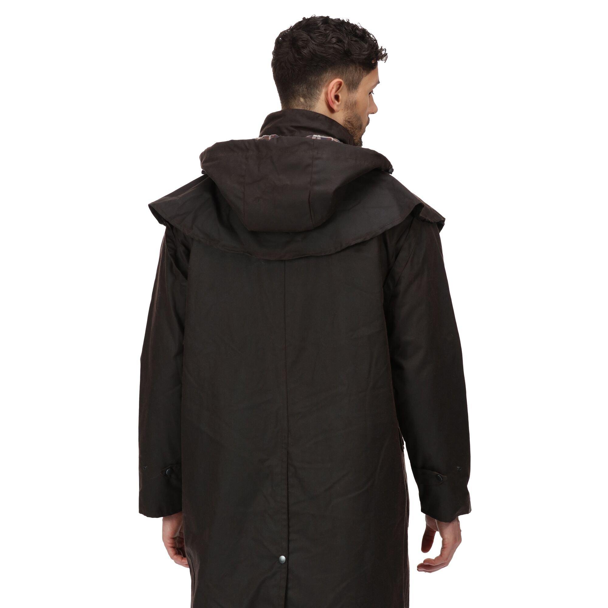 Brown - Regatta - Men's Cranbrook Wax Cotton Riding Quilted Jacket - 6