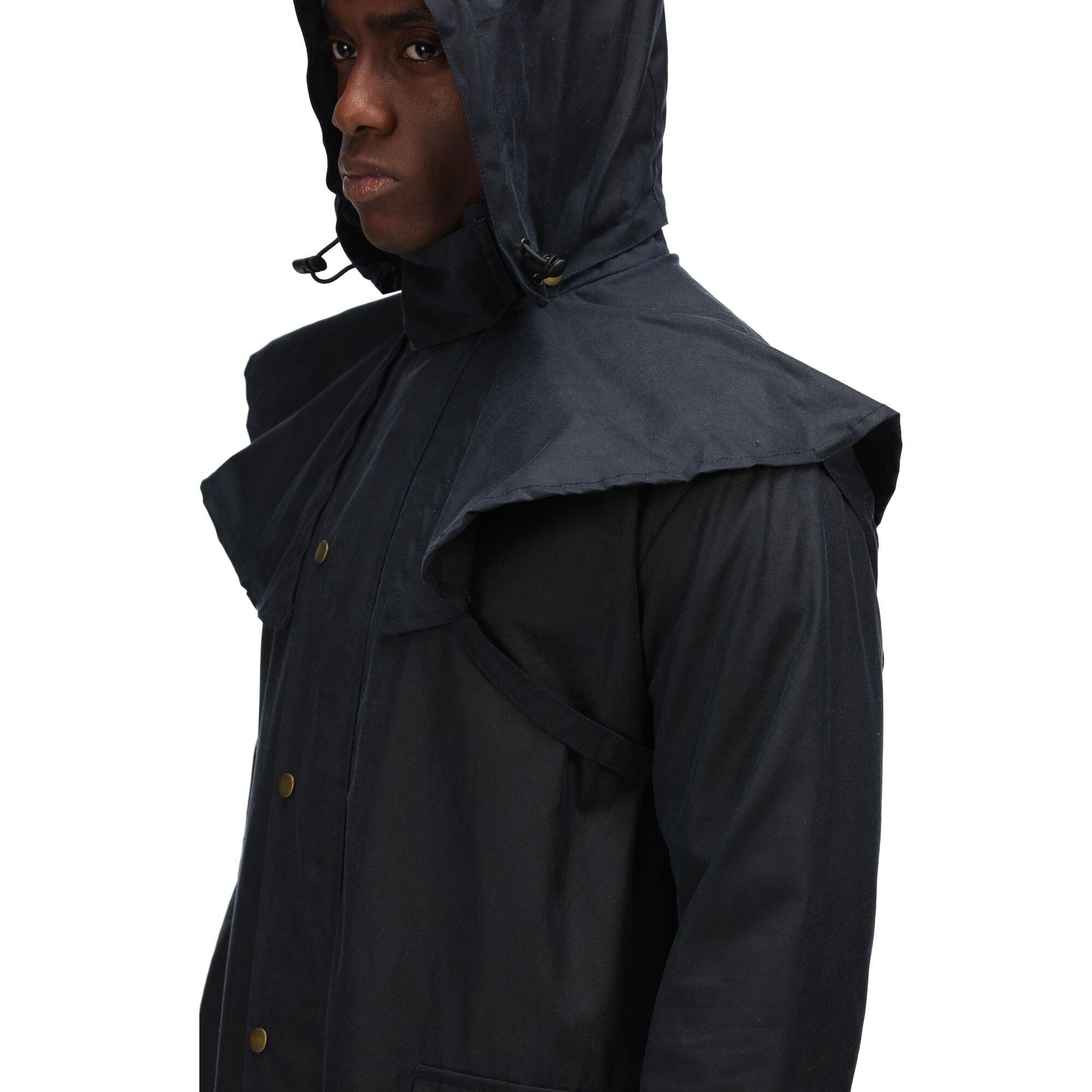 Navy - Regatta - Men's Cranbrook Wax Cotton Riding Quilted Jacket - 15