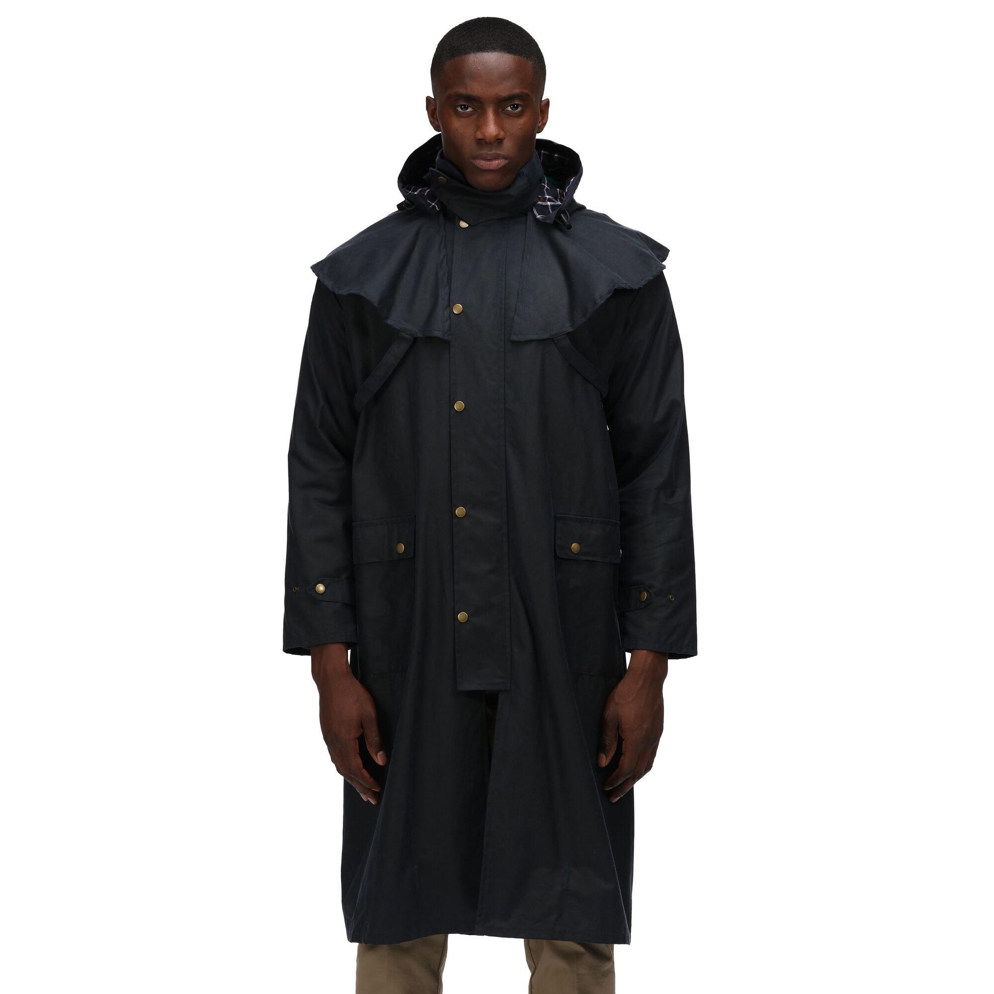 Navy - Regatta - Men's Cranbrook Wax Cotton Riding Quilted Jacket - 3