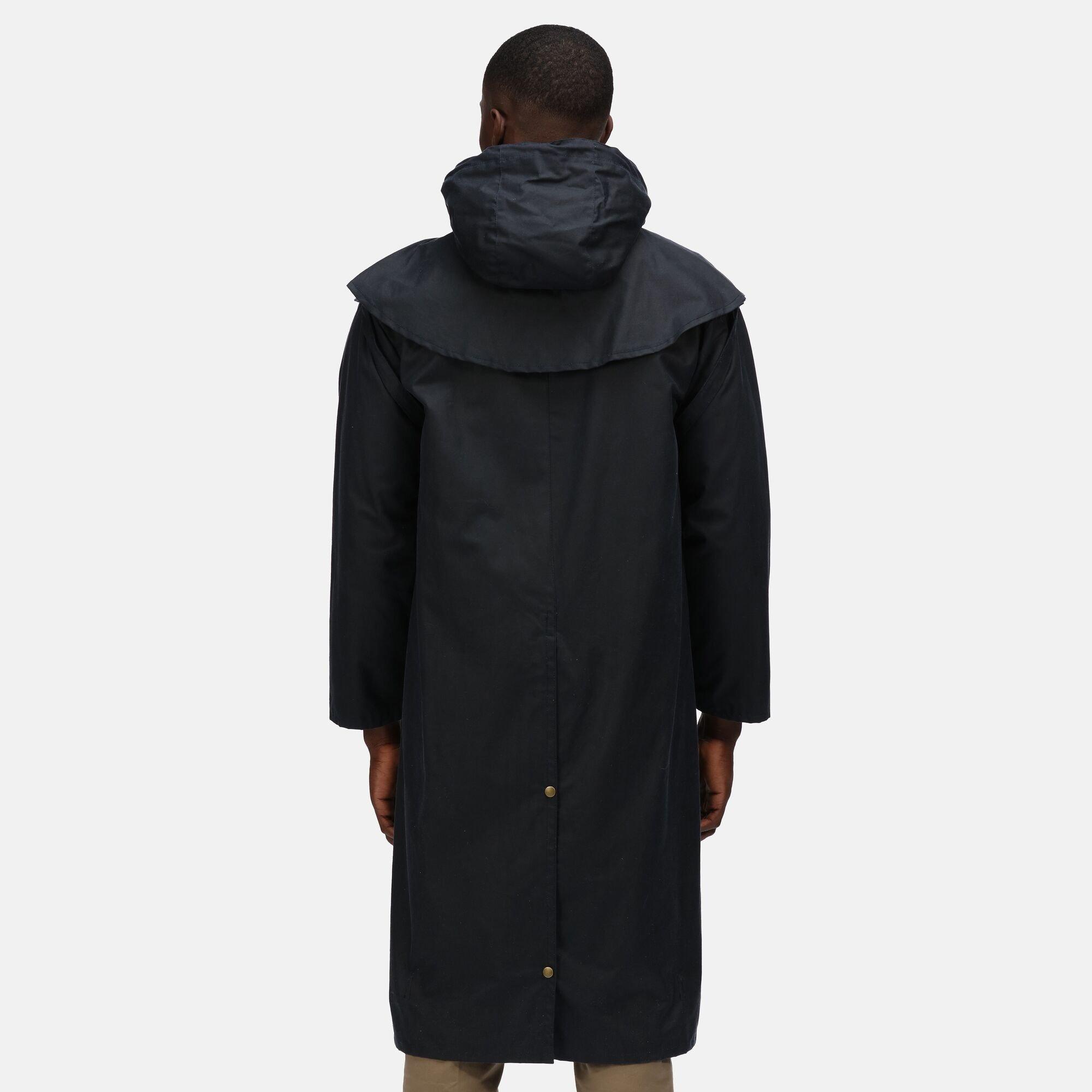 Navy - Regatta - Men's Cranbrook Wax Cotton Riding Quilted Jacket - 5