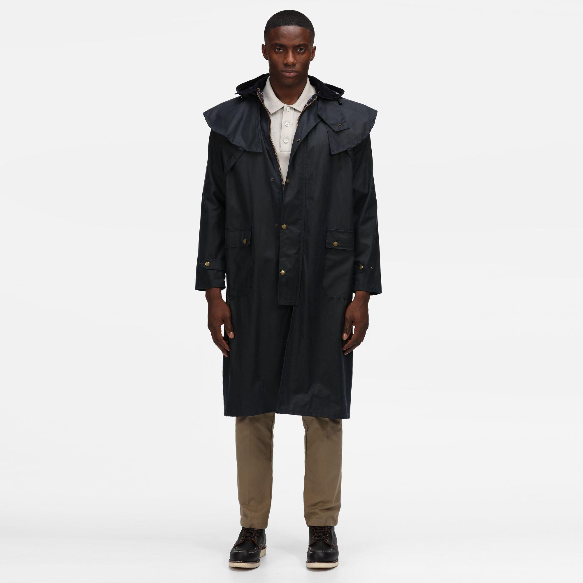 Navy - Regatta - Men's Cranbrook Wax Cotton Riding Quilted Jacket - 6