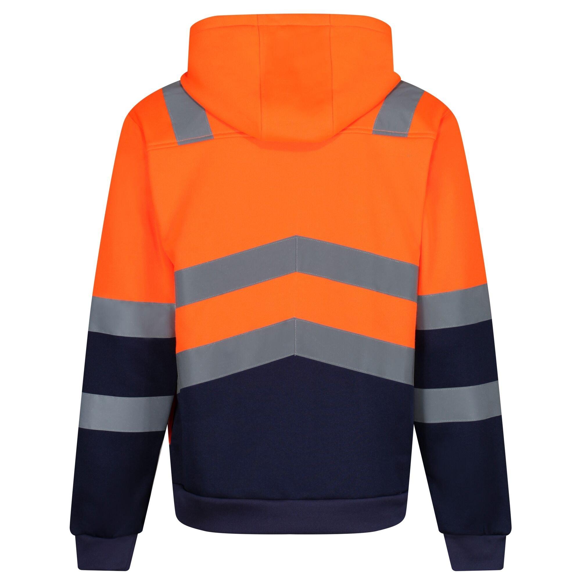 Orange/Navy - Regatta - Men's Pro Polycotton Hi-Vis Chevron Hi-Vis Jacket - 10