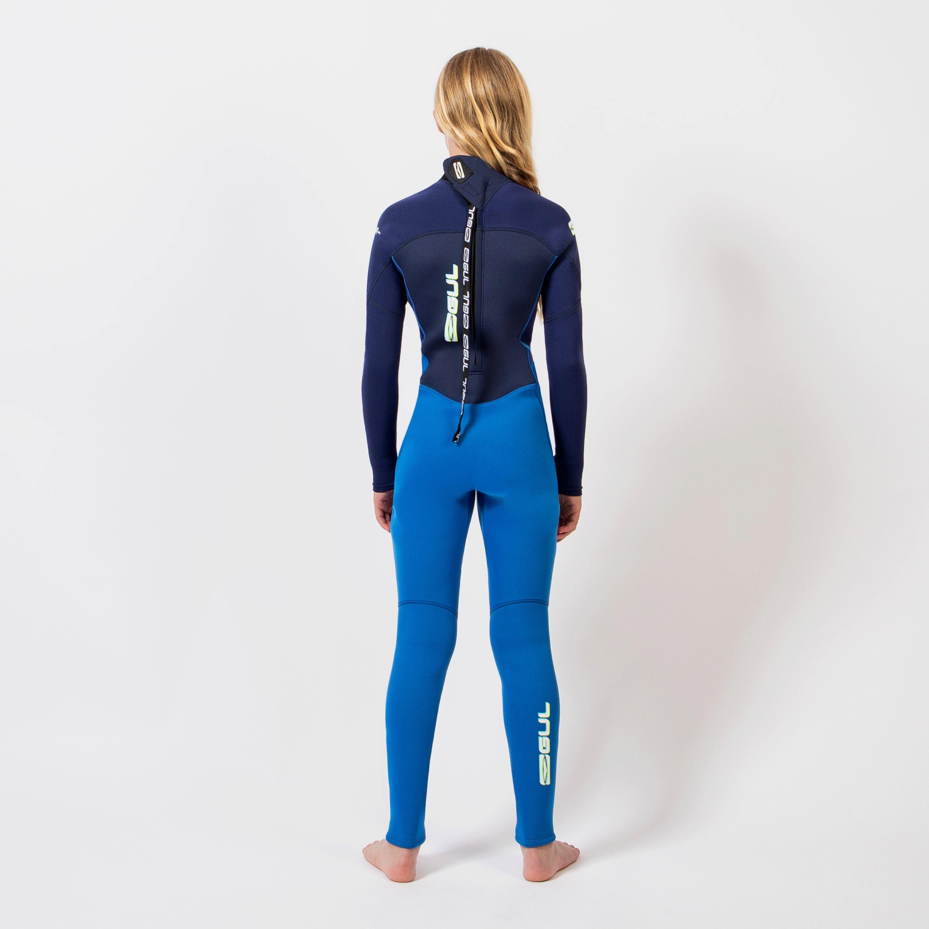 Blue/Navy - Gul - RESPONSE 32 JUNIOR FLATLOCK NATUR FULL WETSUIT - 4