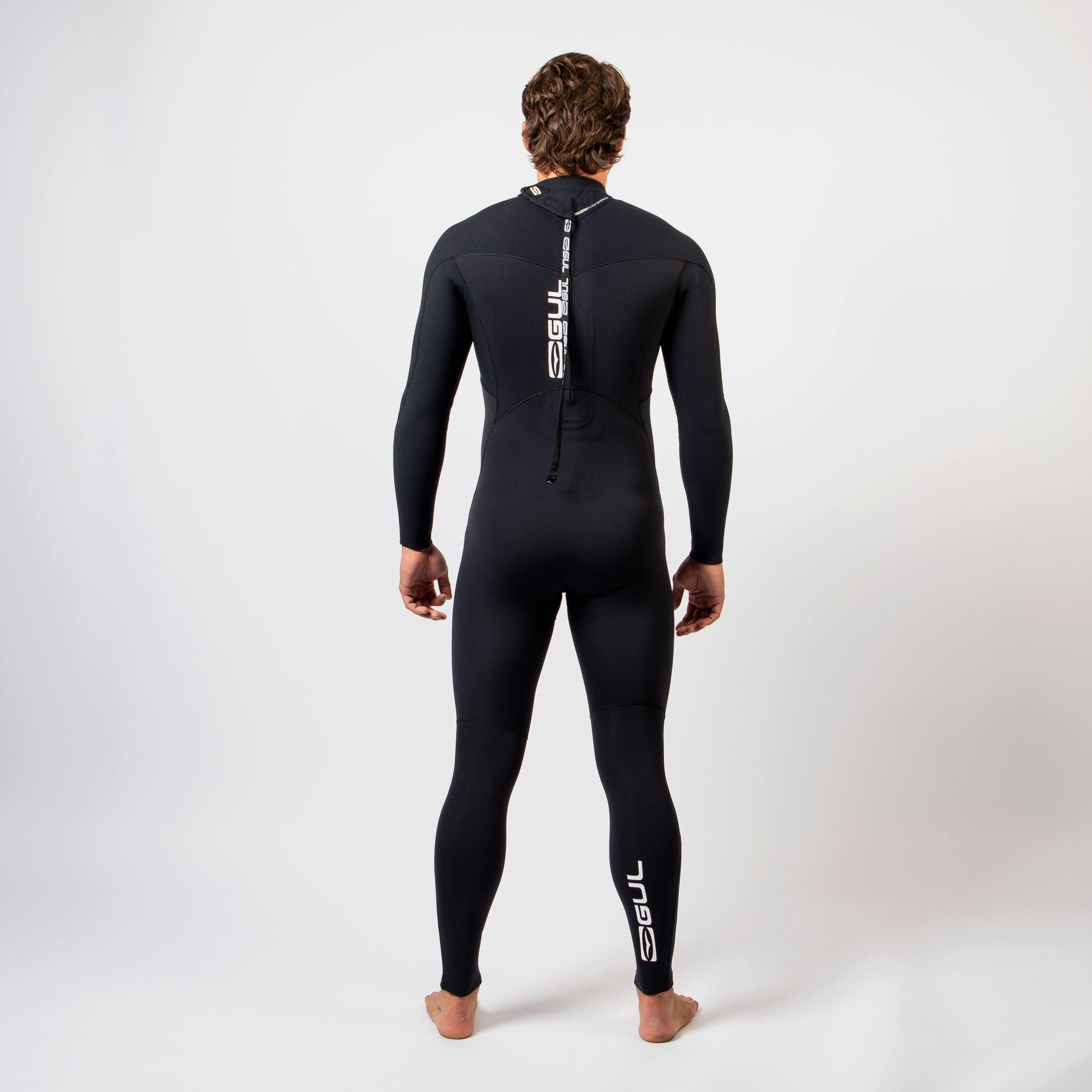 Black - Gul - FLEXOR 54 YULEX BLINDSTITCHED FULL WETSUIT - 2