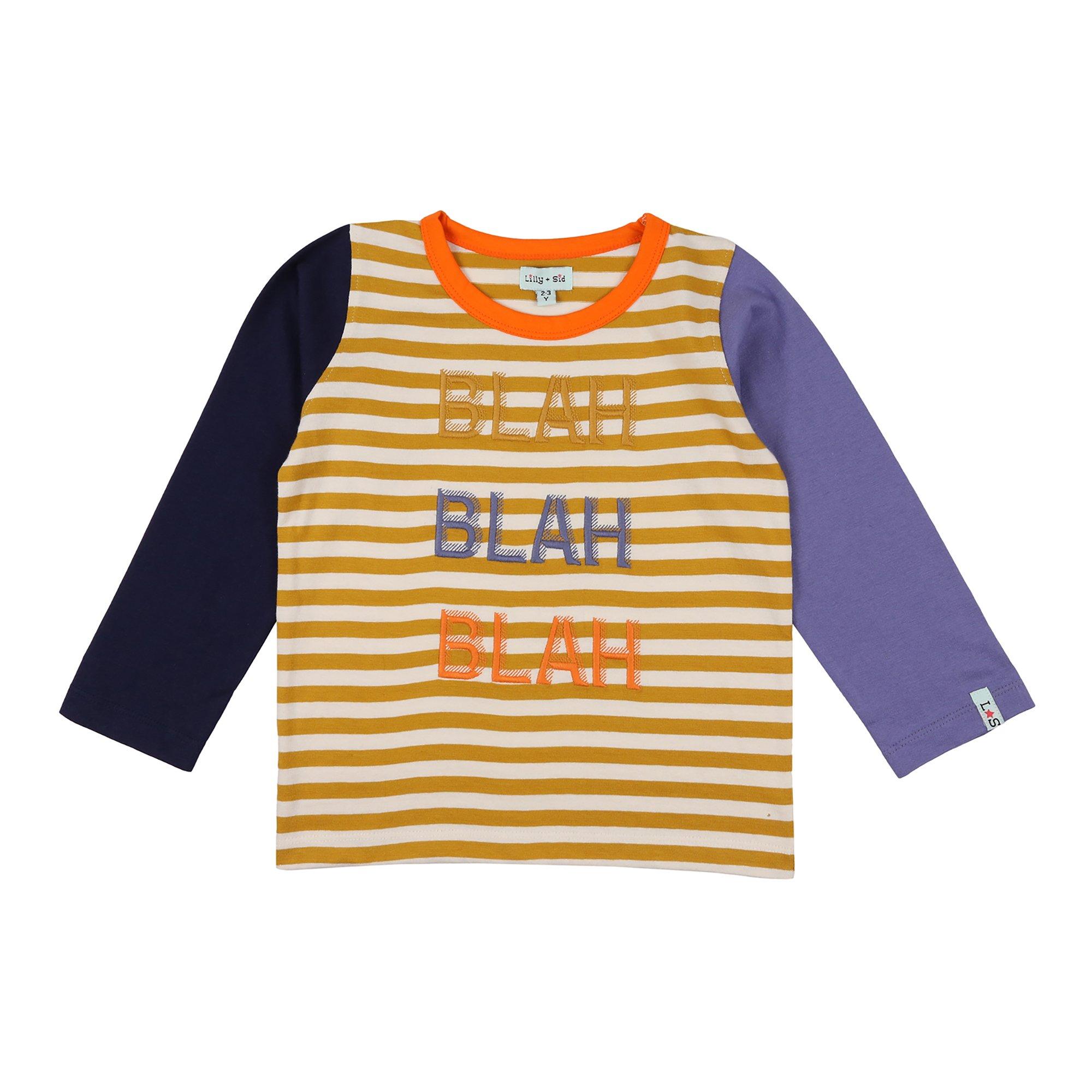 Multi - Lilly and Sid - Lilly & Sid Multicoloured Blah Blah Blah Slogan Print Top - 1