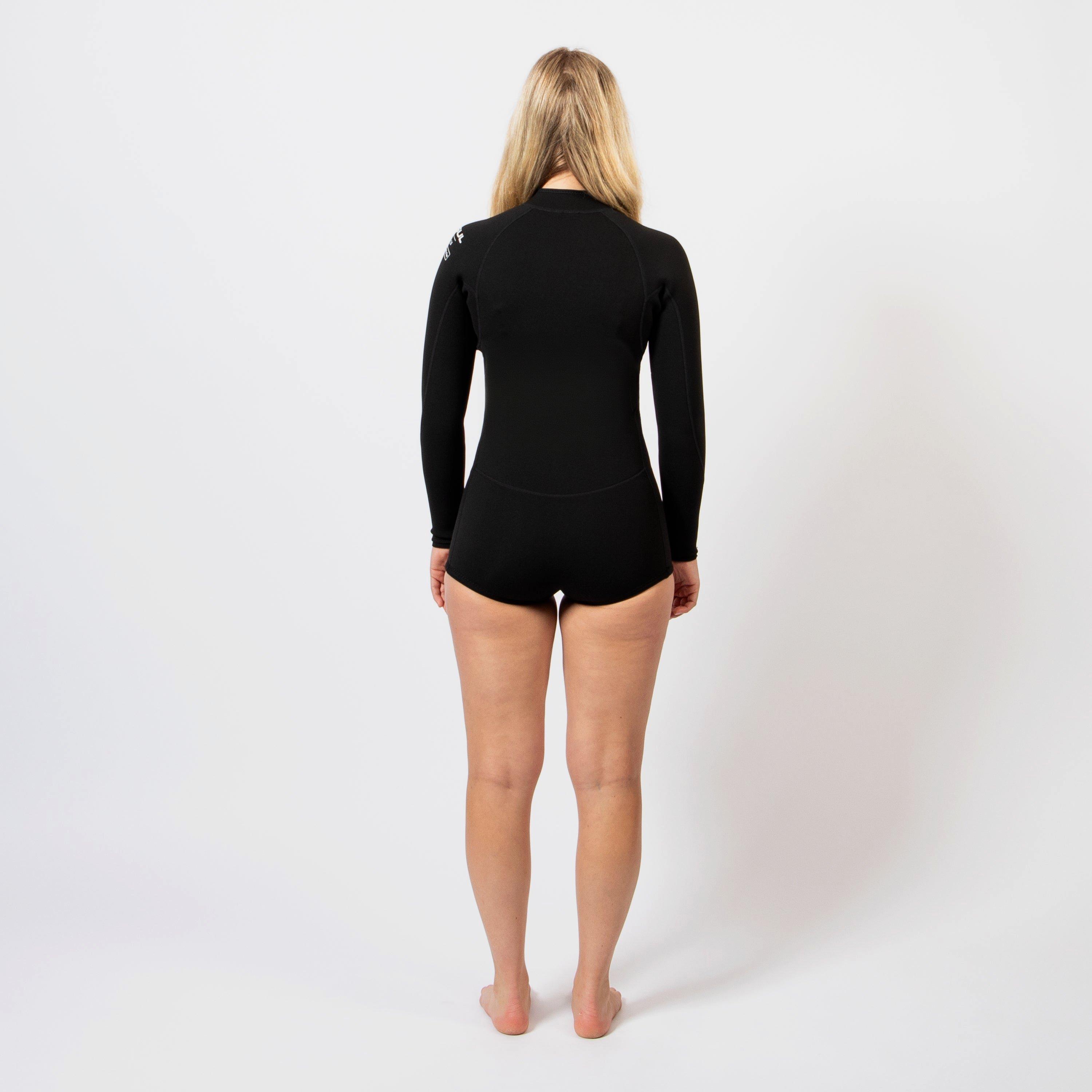 Black - Gul - WOMENS LUNA7 2MM YULEX SPRINGSUIT BOYLEG WETSUIT - 2
