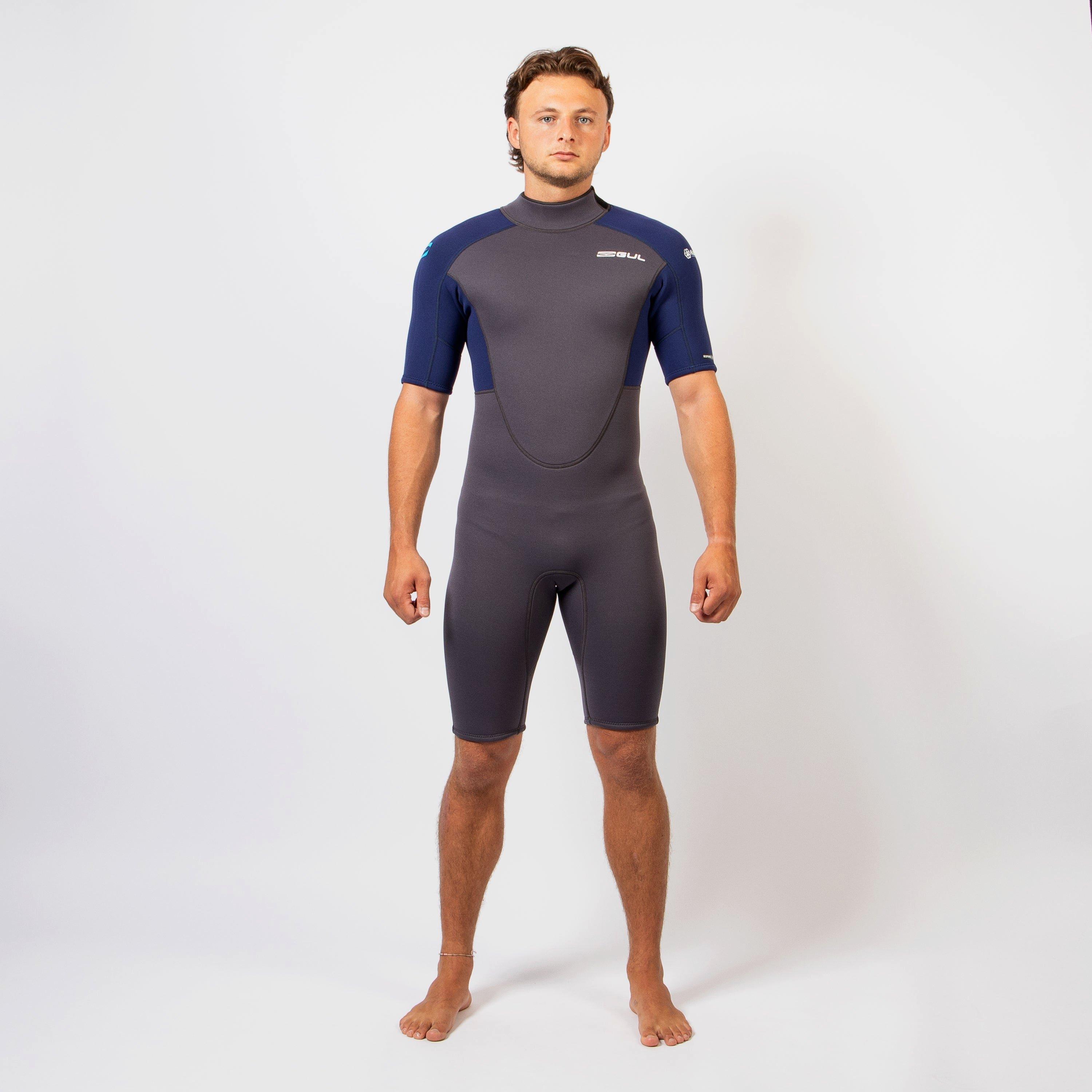 Gul  Response 32 Flatlock Natur Shorti Wetsuit - Grey/Blue - XXL