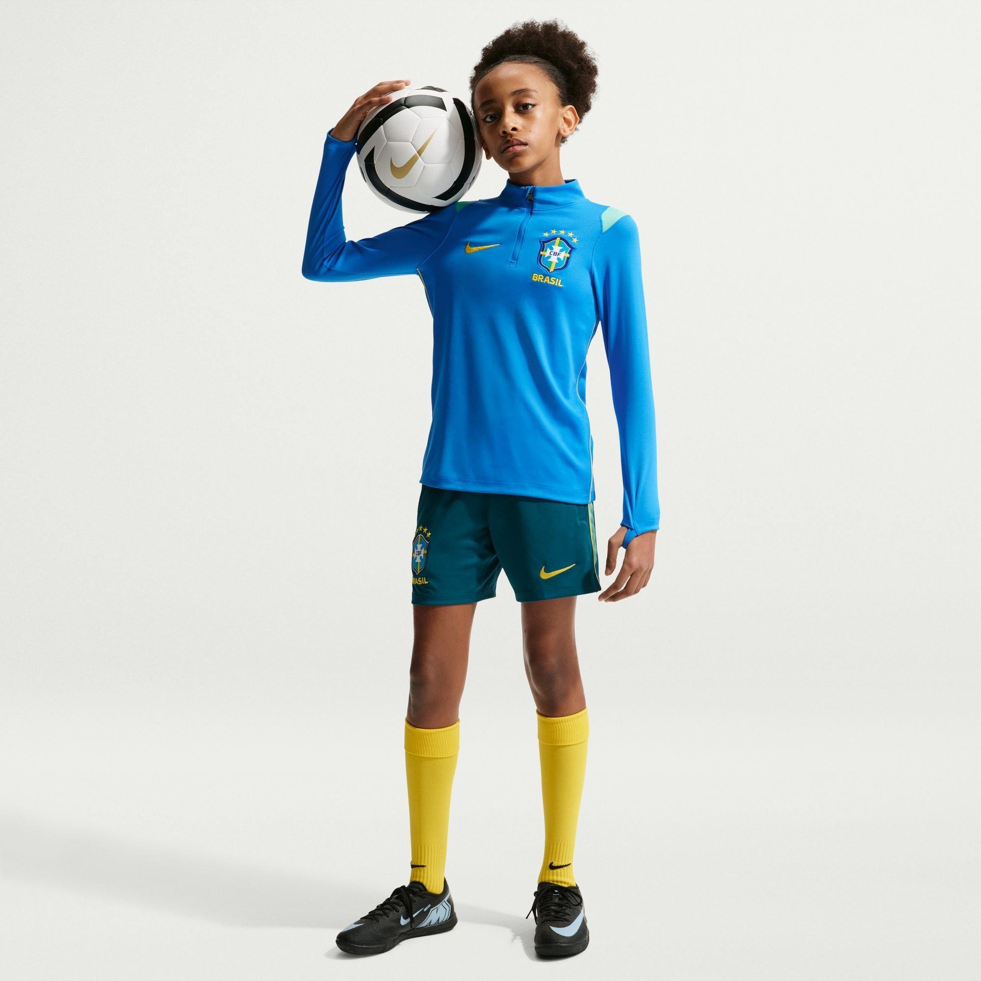 Azul/Oro - Nike - Kids' Brazil International Licensed Drill Top - 6