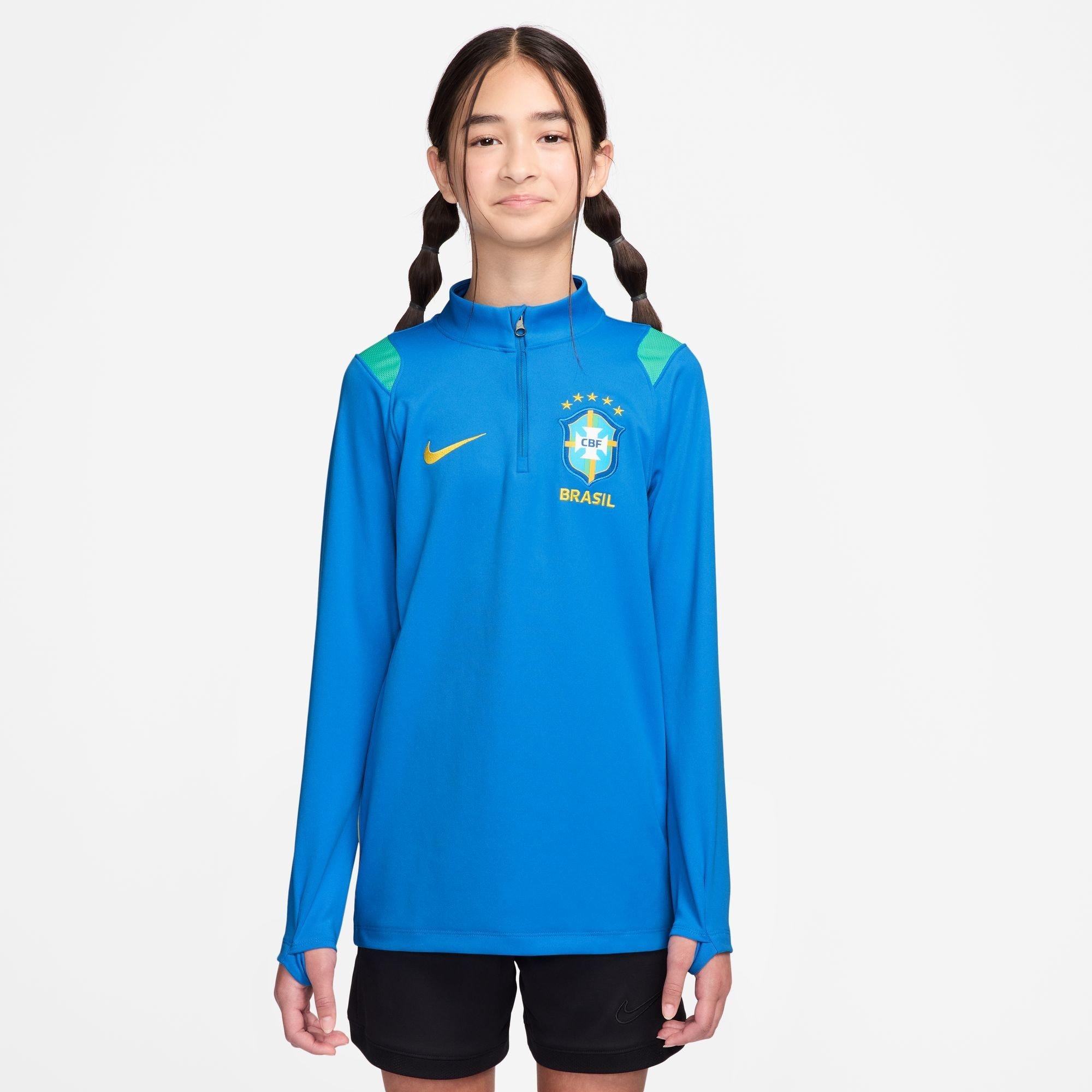 Azul/Oro - Nike - Kids' Brazil International Licensed Drill Top - 8